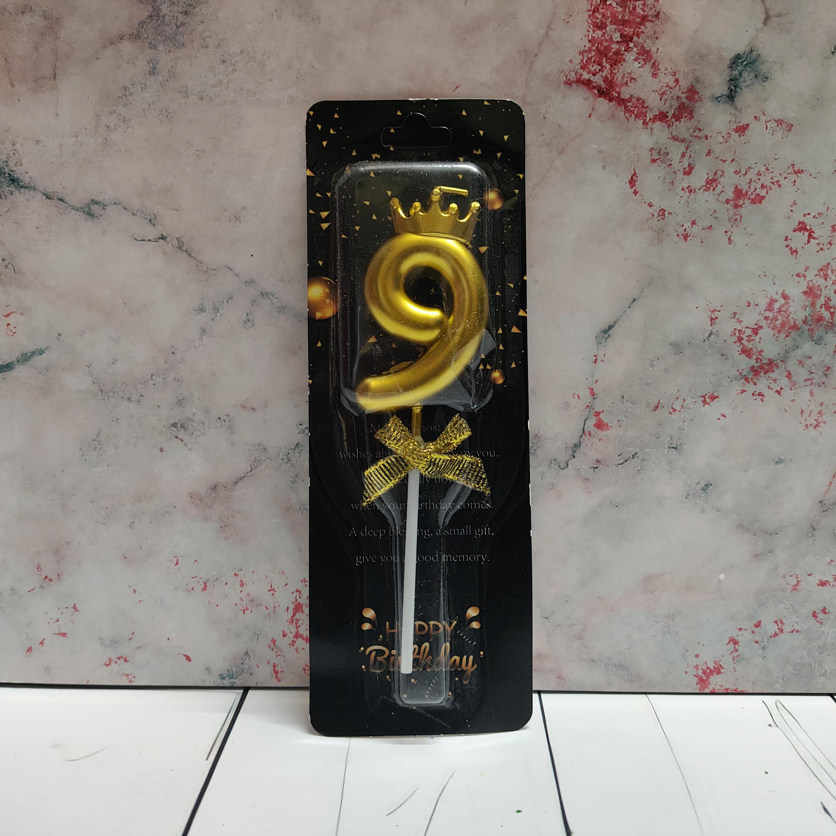 Number 9 Crown Party Candle Number 9 Crown Party Candle