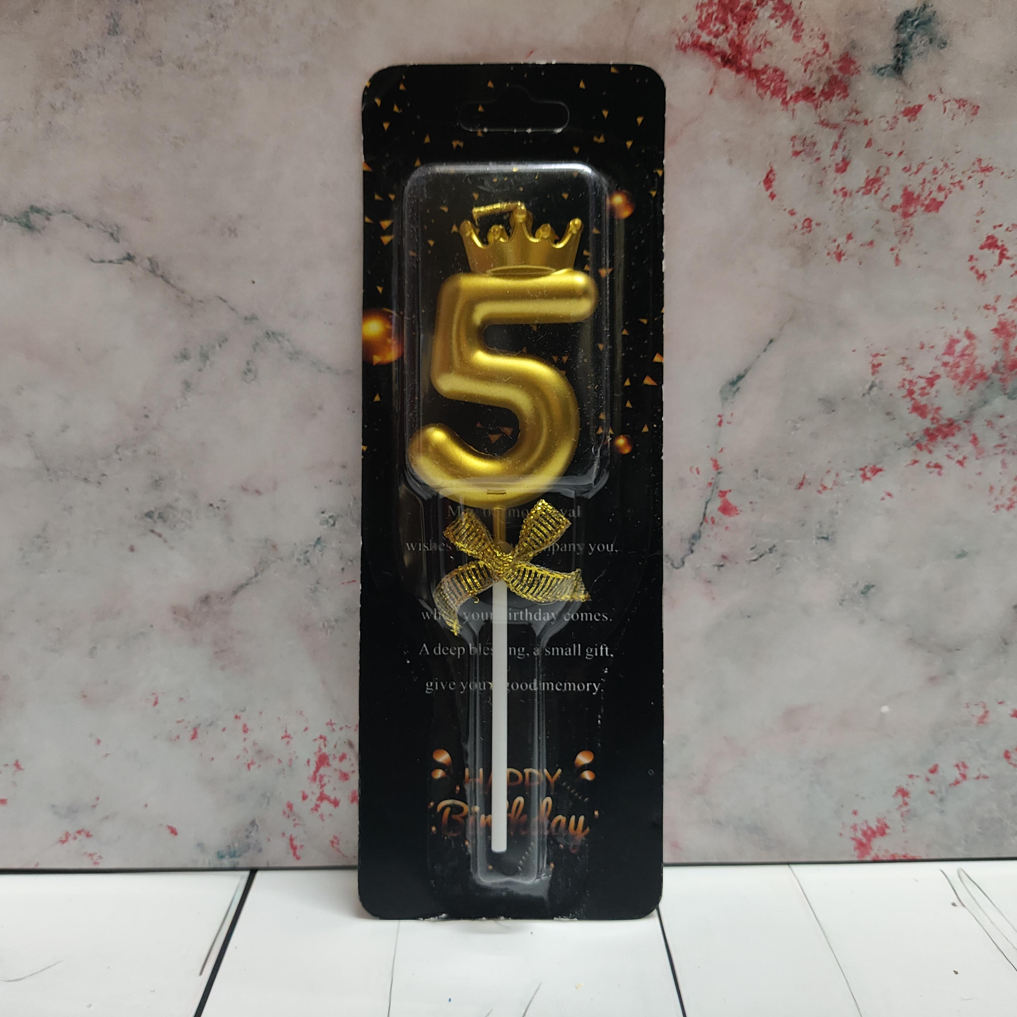 Number 5 Crown Party Candle Number 5 Crown Party Candle