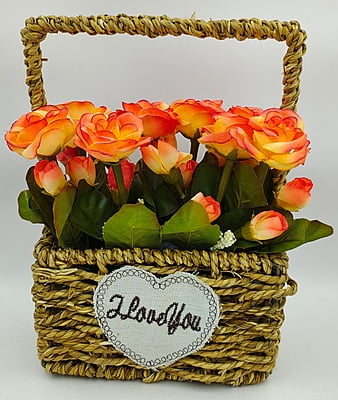 Cascading Blooms Hanging Pot (6.5" X 9.5")