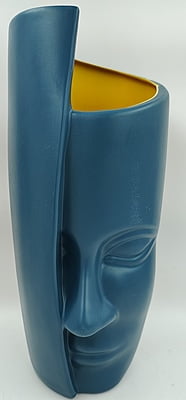 Face Pot Blue