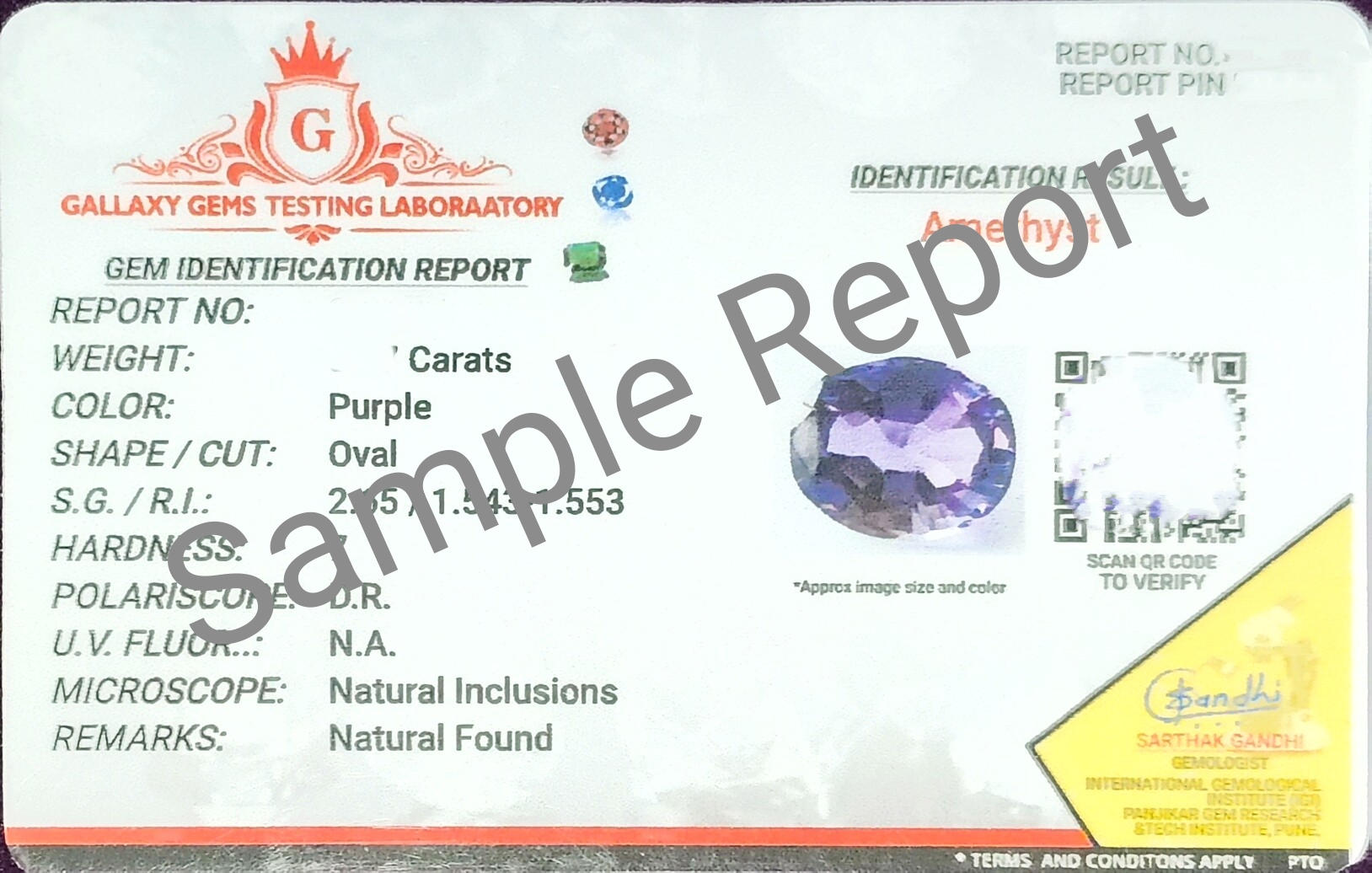 Amethyst Gemstone | Natural Certified