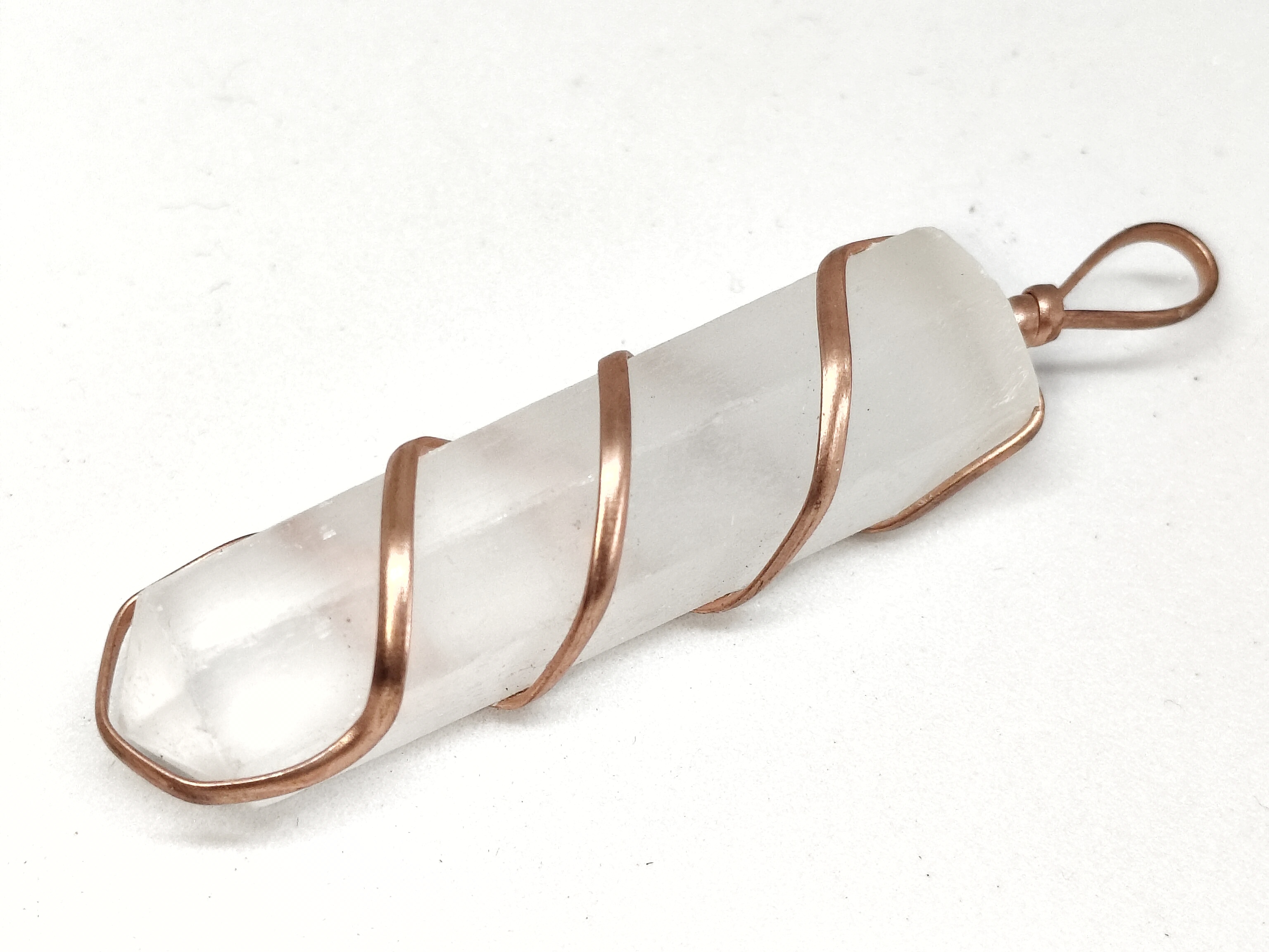 Selenite Pencil Pendant | Natural Stone for Clarity, Purification & Spiritual Healing