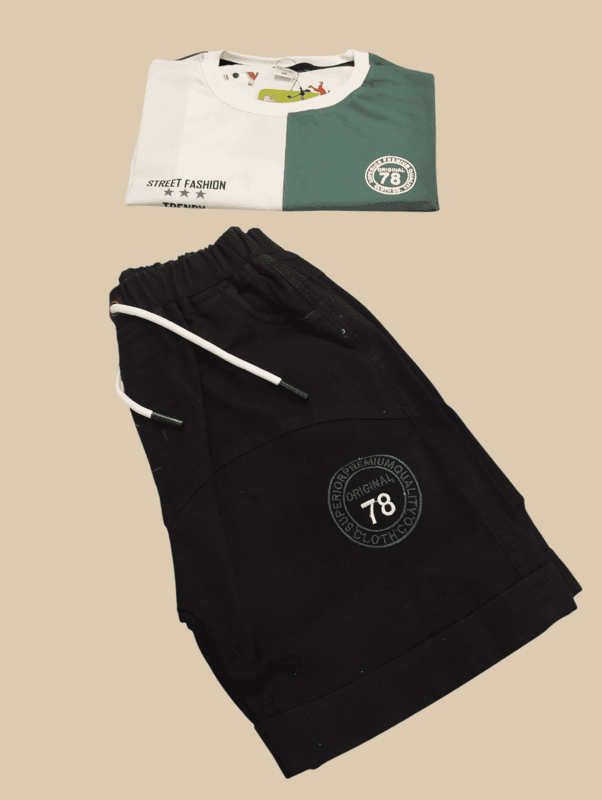 Terri Kids T-Shirt & Black Shorts Set D 18.1141