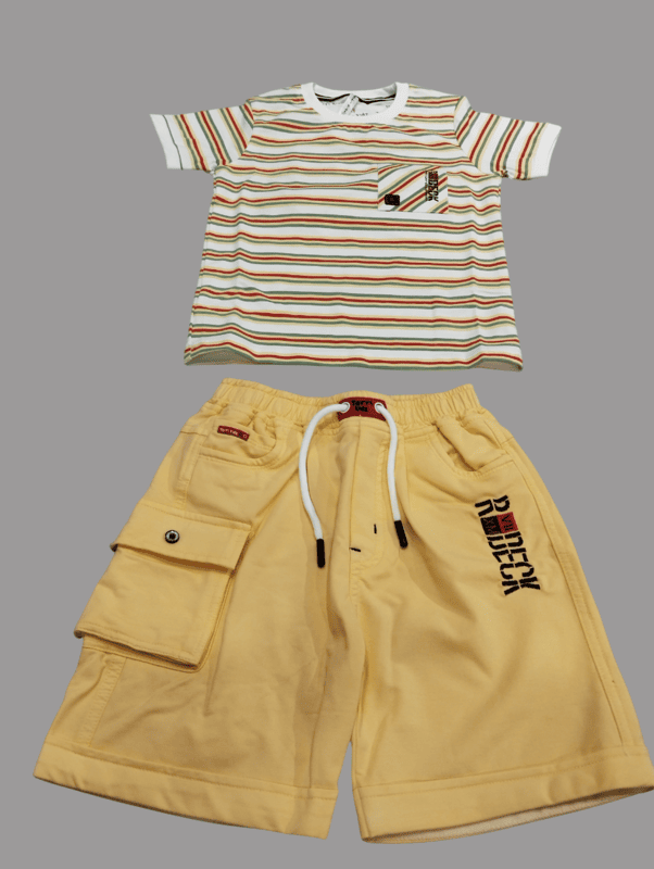 Boys' Striped T-Shirt & Cargo Shorts Set 10.3573
