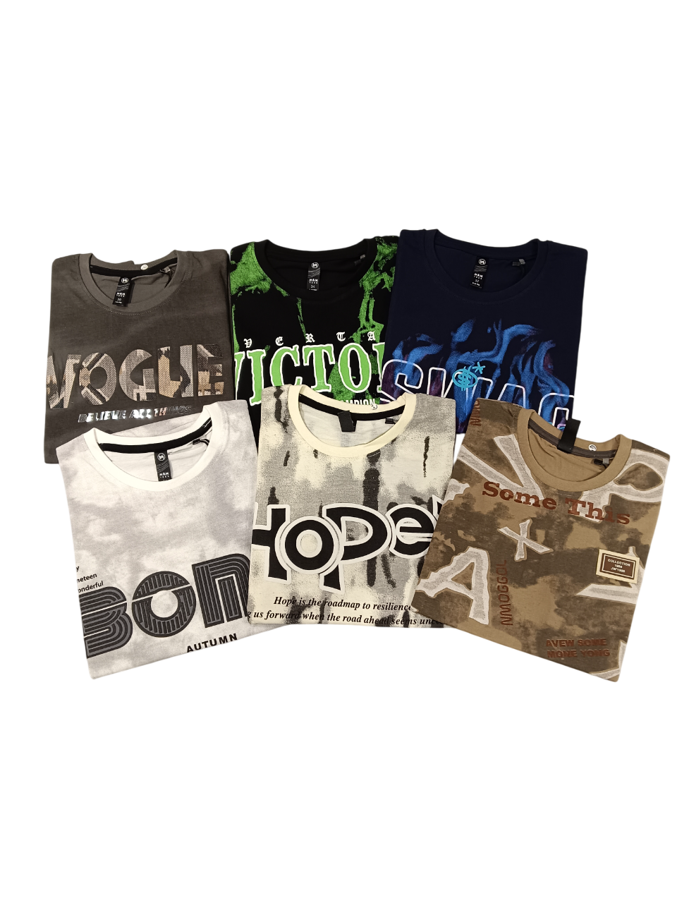 6 graphic T-shirts combo D.16/24 B.4305 6 graphic T-shirts combo D.16/24 B.4305