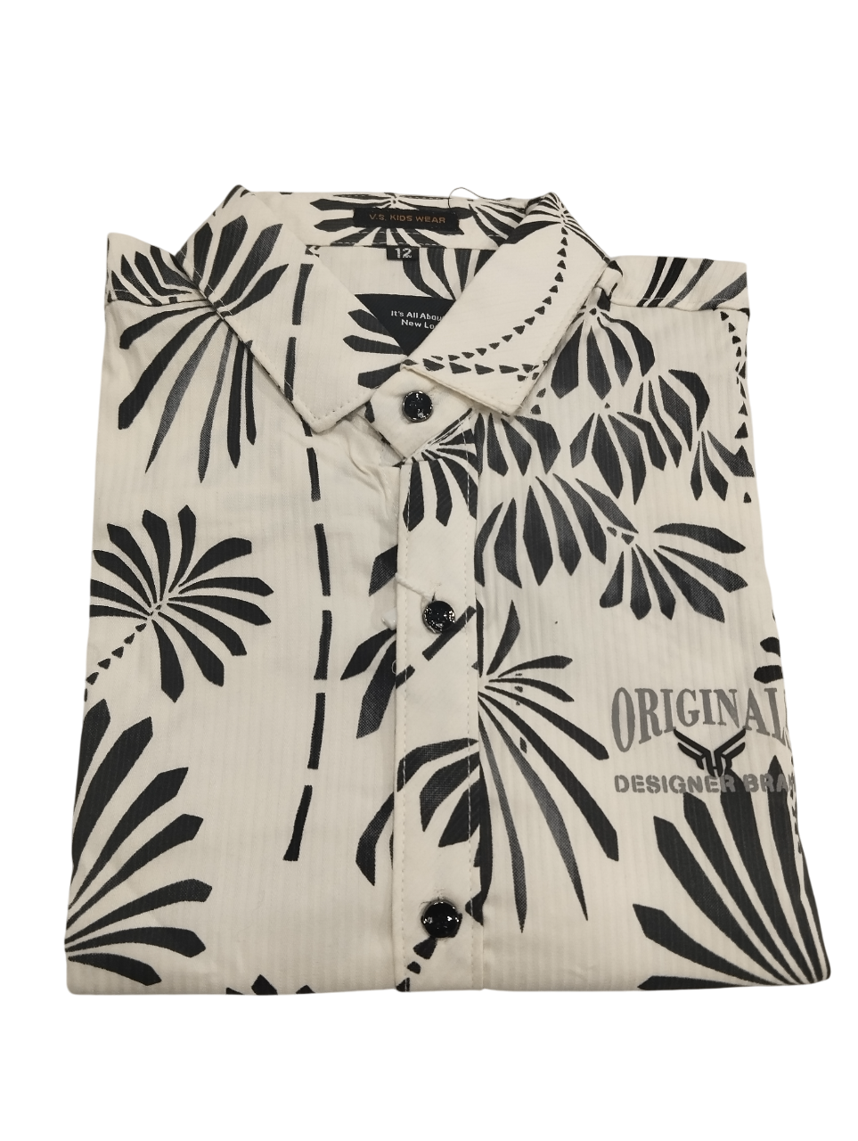 Boys' Tropical Palm Printed Casual Shirt D.15.6099 B.5472 Boys' Tropical Palm Printed Casual Shirt D.15.6099 B.5472