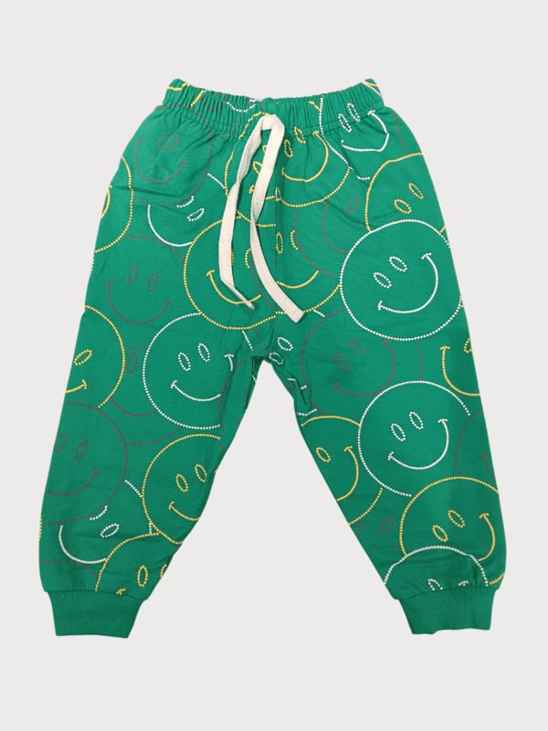 Kids "Smiley Print" Full Sleeves Sweatshirt and Jogger Pant D.7.2039 B.2091