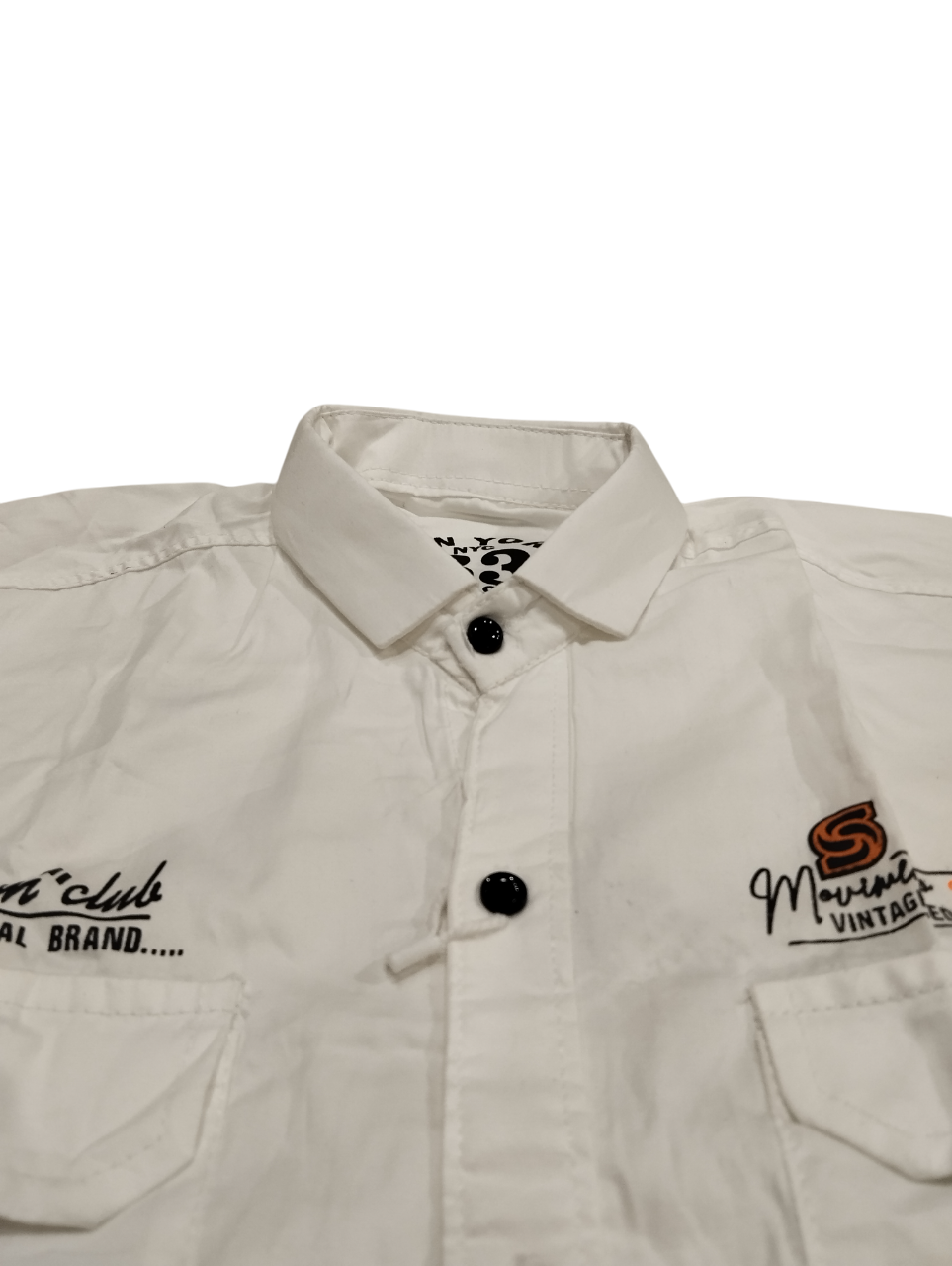 New York X3 Boys' White Short-Sleeve Button-Up Shirt D.4.7946 D.5414 New York X3 Boys' White Short-Sleeve Button-Up Shirt D.4.7946 D.5414