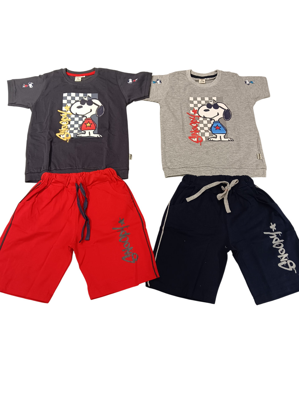 Kids "Snoopy Cartoon" Printed T-Shirt and Shorts D.30.517A B.2228 Kids "Snoopy Cartoon" Printed T-Shirt and Shorts D.30.517A B.2228