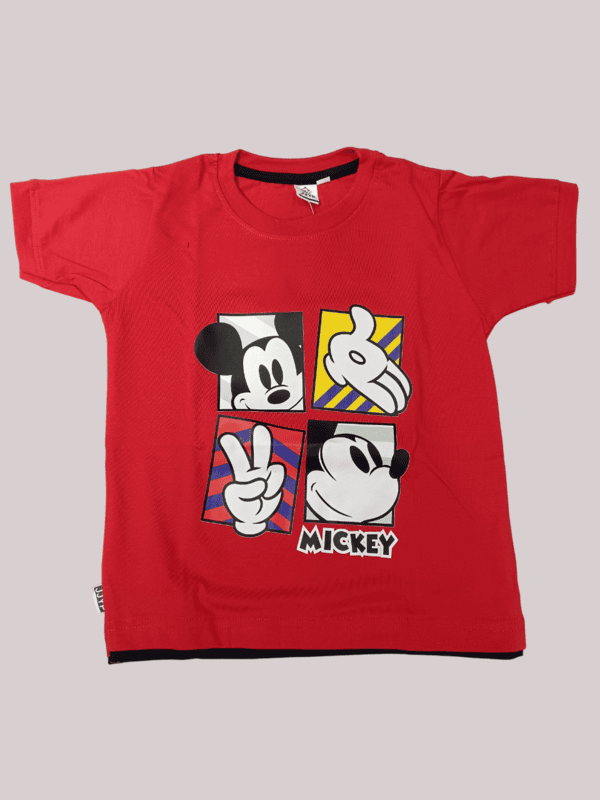 Kids "Mickey Cartoon" Printed T-Shirt and Shorts Set D.21.519 B.2173