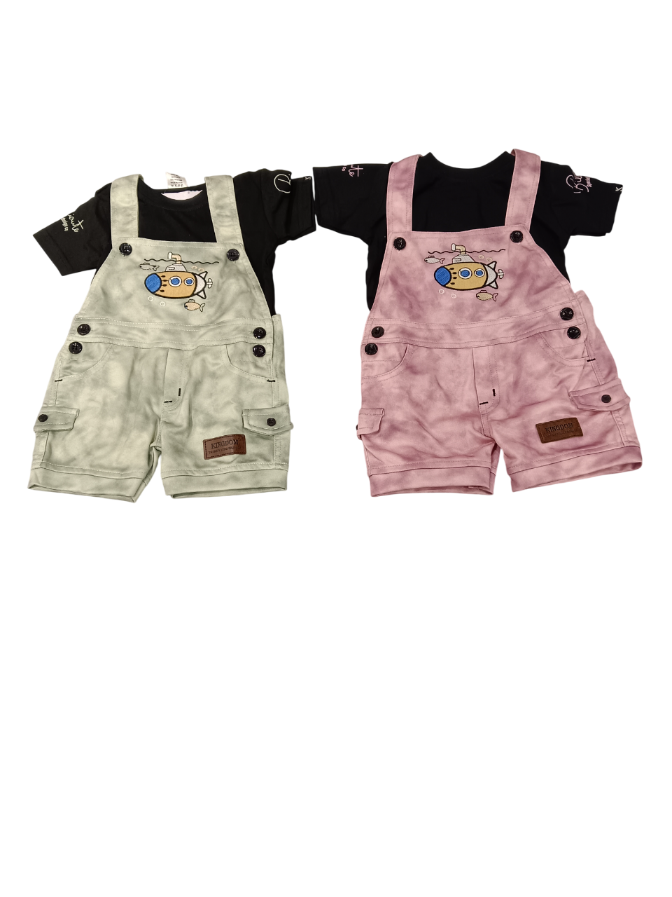 Kids' Tie-Dye Overall Shorts D.37.1639 B.1431 Kids' Tie-Dye Overall Shorts D.37.1639 B.1431