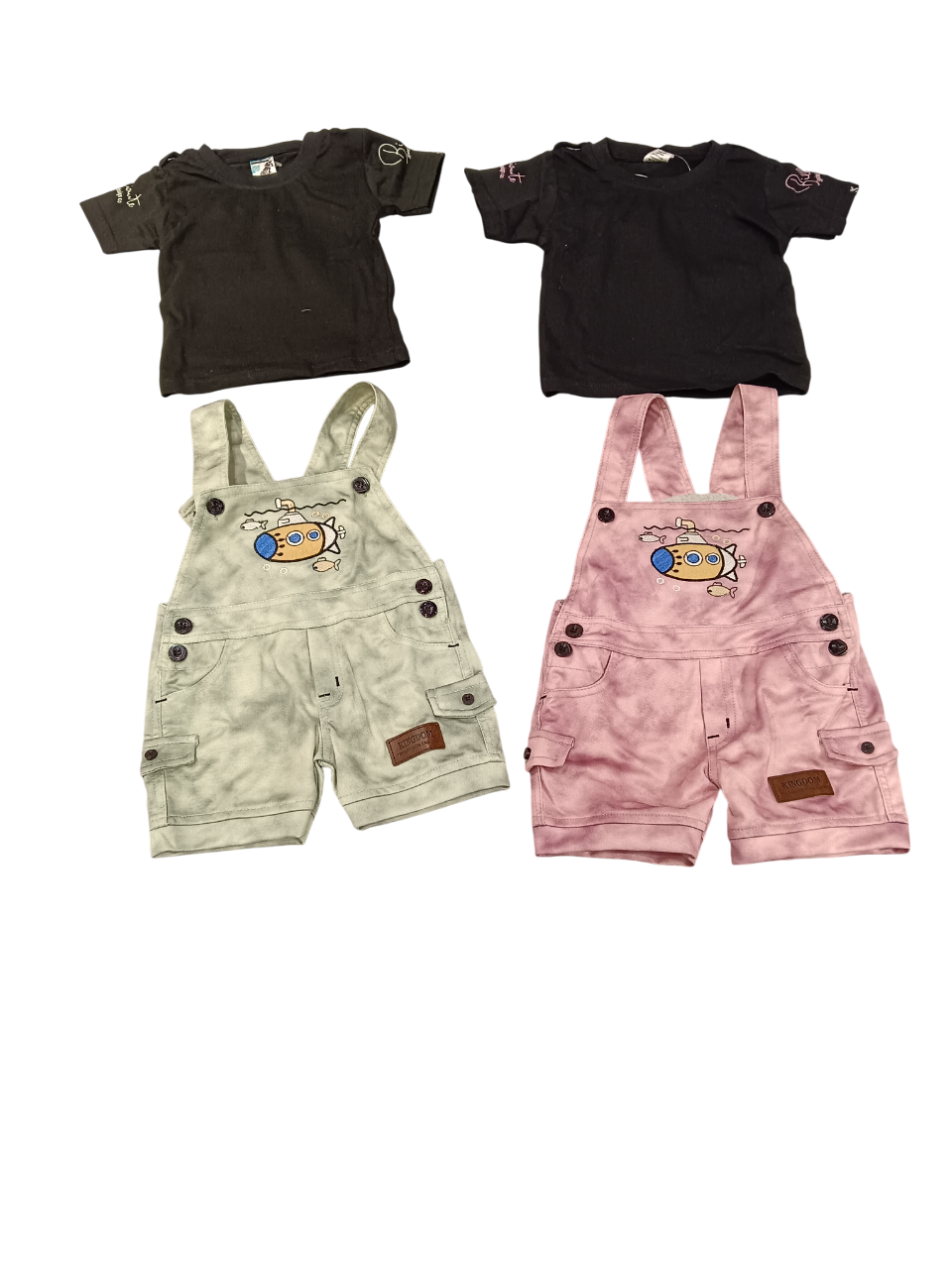 Kids' Tie-Dye Overall Shorts D.37.1639 B.1431 Kids' Tie-Dye Overall Shorts D.37.1639 B.1431