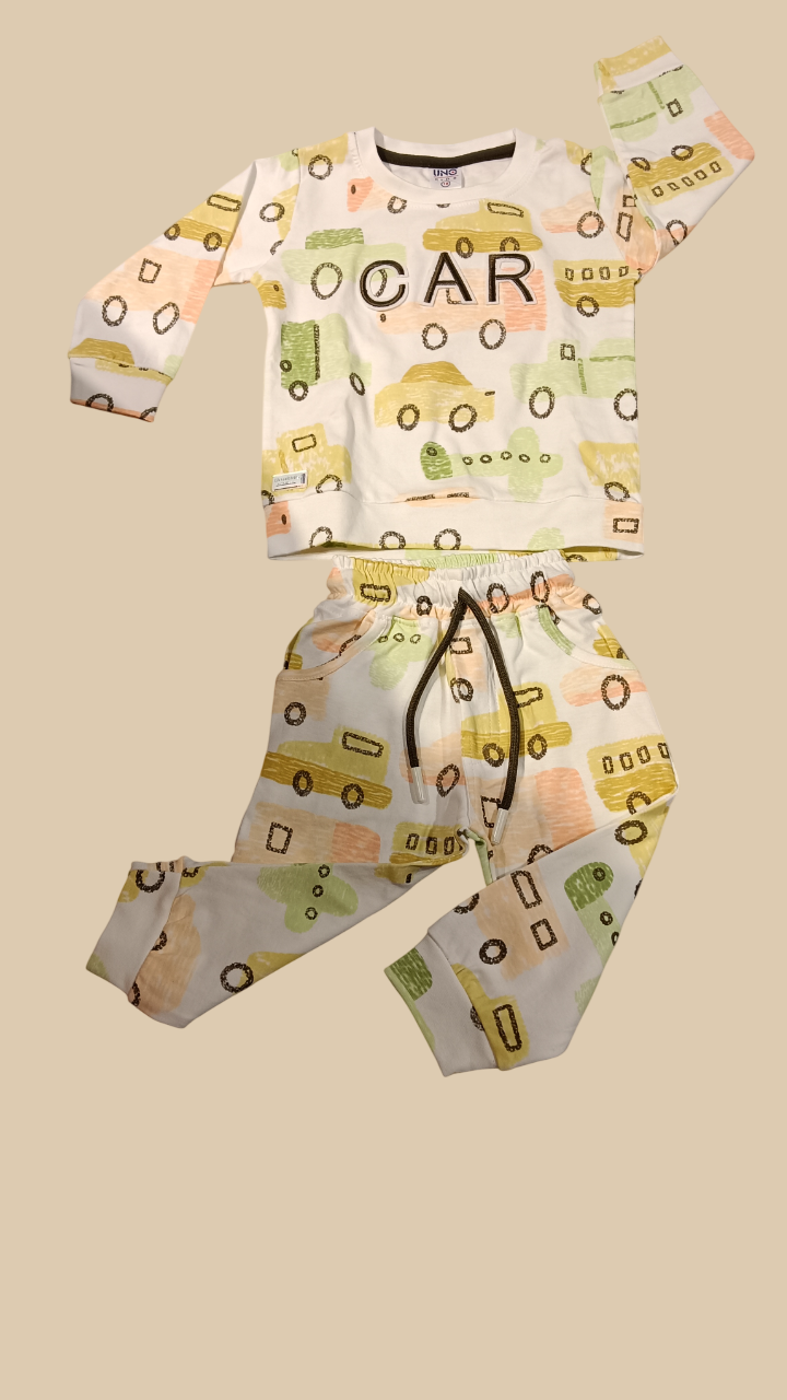 Kids Car-Print Sweatshirt & Jogger Set D.14.60038 B.2921