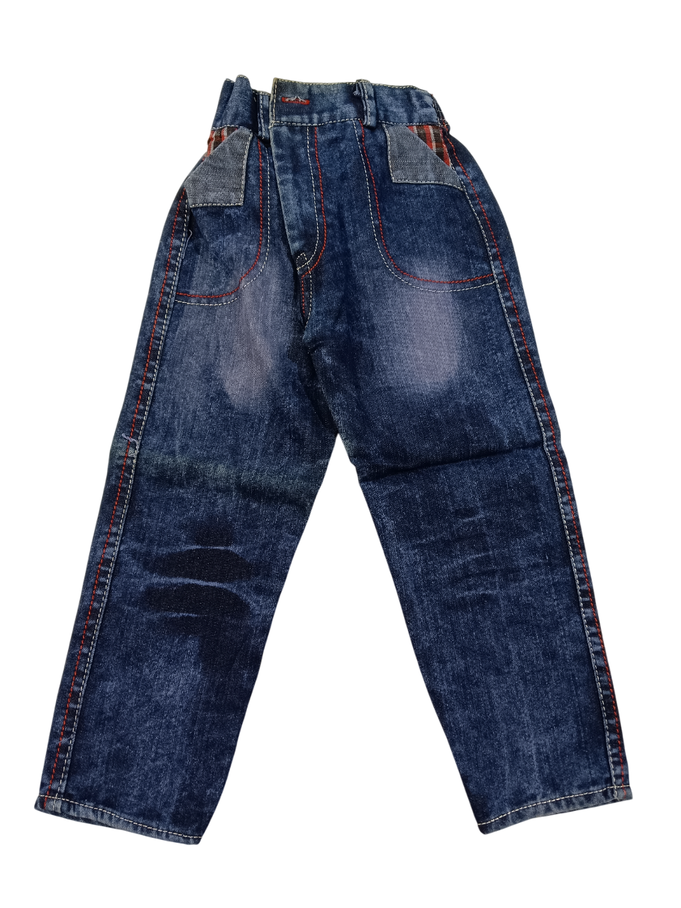 navy blue full-sleeve shirt, a white printed waistcoat, and blue denim jeans D.8/6 B.5263 navy blue full-sleeve shirt, a white printed waistcoat, and blue denim jeans D.8/6 B.5263