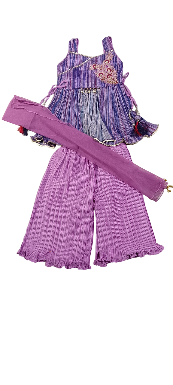 Girls’ Traditional Bandhani Style Ethnic Wear Set D.15.715M B.8887