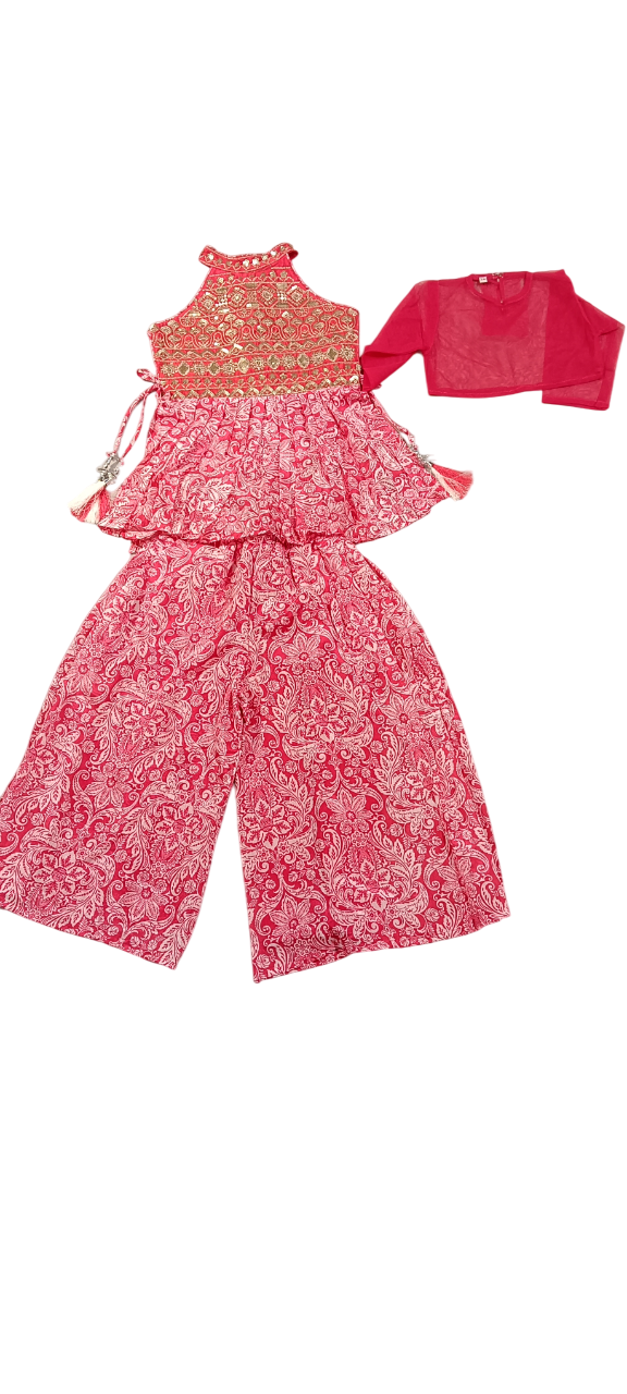 Premium Designer Ethnic Set for Girls – With Jacket Style D.7.860P B.8852