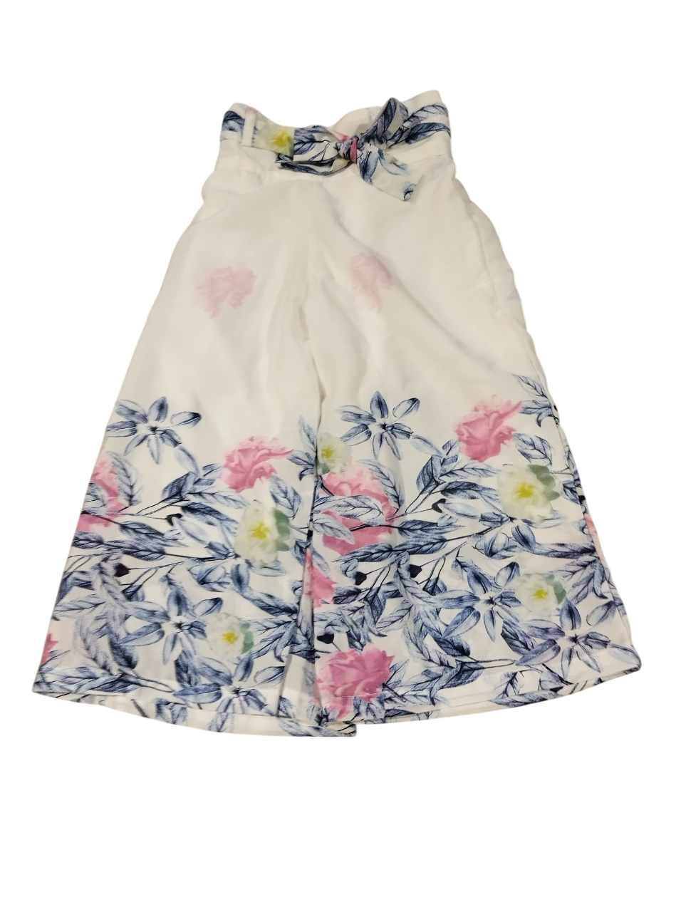Blush Garden Off-Shoulder Top & White Floral Palazzo Set D.9/6 B.4519 Blush Garden Off-Shoulder Top & White Floral Palazzo Set D.9/6 B.4519