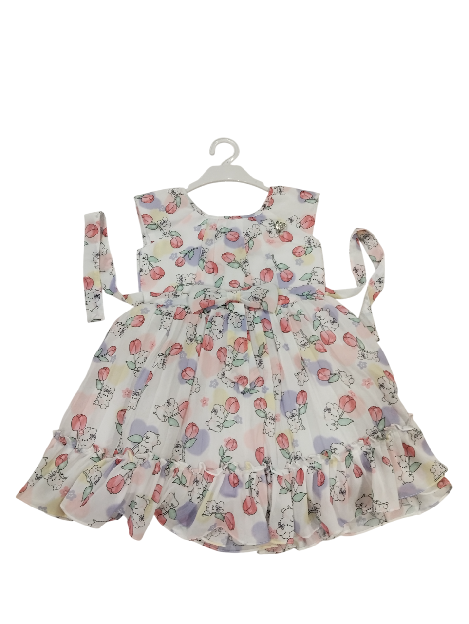 Girls' Sleeveless Floral Frock D.20.1324N B.1591 Girls' Sleeveless Floral Frock D.20.1324N B.1591