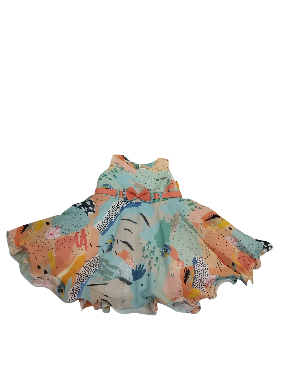 Multicolor Abstract Baby Girl Frock D.32.2587 B.1660 Multicolor Abstract Baby Girl Frock D.32.2587 B.1660
