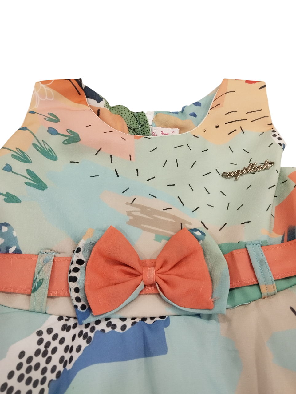 Multicolor Abstract Baby Girl Frock D.32.2587 B.1660 Multicolor Abstract Baby Girl Frock D.32.2587 B.1660