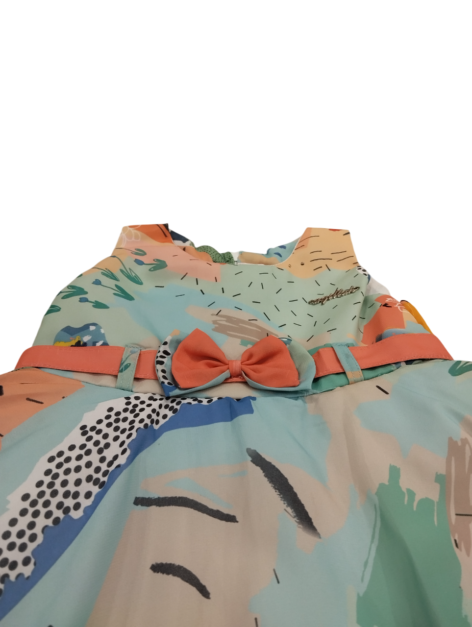 Multicolor Abstract Baby Girl Frock D.32.2587 B.1660 Multicolor Abstract Baby Girl Frock D.32.2587 B.1660