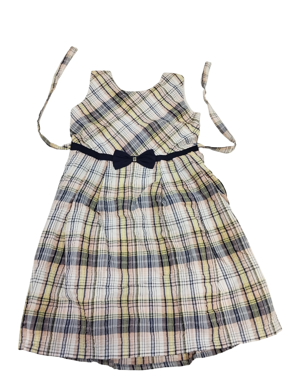 Sleeveless Checkered Frock D.16.1344 B.7874 Sleeveless Checkered Frock D.16.1344 B.7874