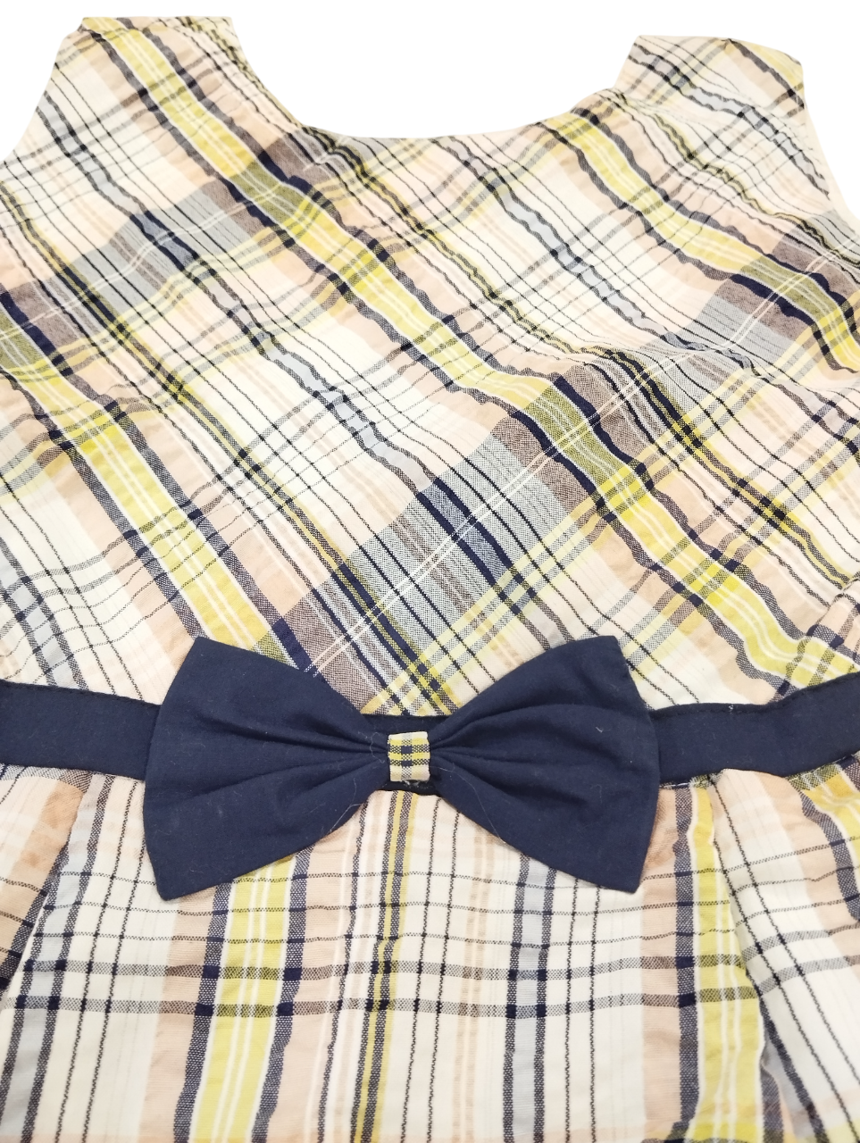 Sleeveless Checkered Frock D.16.1344 B.7874 Sleeveless Checkered Frock D.16.1344 B.7874