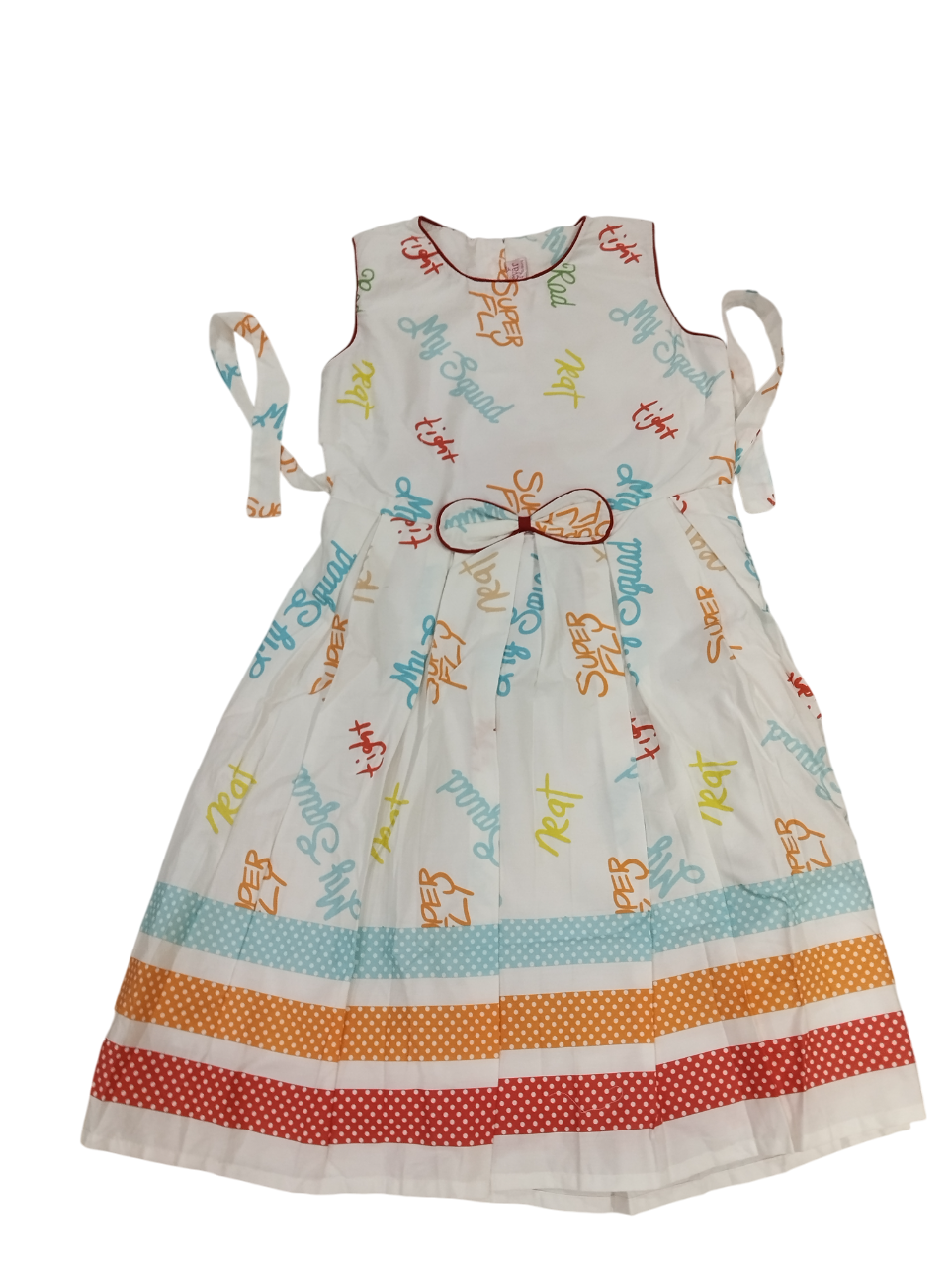 Girls' Printed Sleeveless Frock D.17.1343 B.7879 Girls' Printed Sleeveless Frock D.17.1343 B.7879