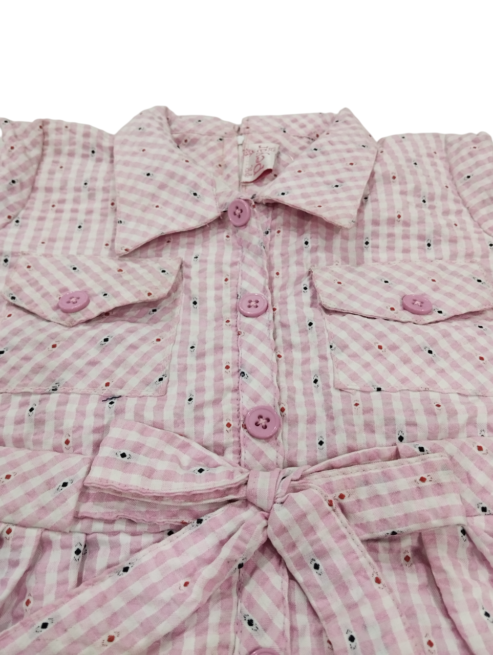 Girls' Cotton Frock / Shirt Dress D.6.1359 B.7824 Girls' Cotton Frock / Shirt Dress D.6.1359 B.7824