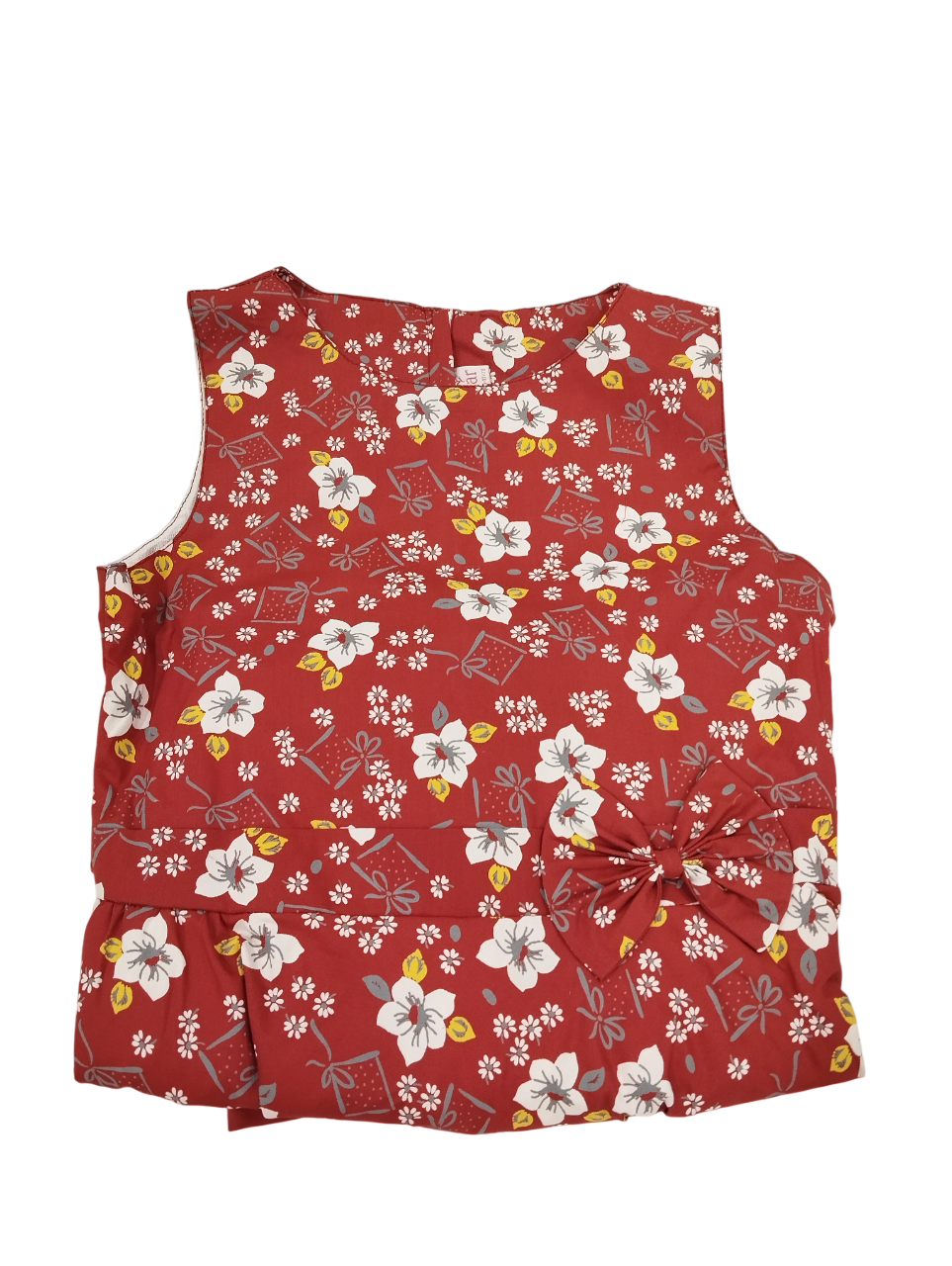 Girls’ Navy Blue Floral Printed Cotton Sleeveless Dress D.21.1241F B.7891 Girls’ Navy Blue Floral Printed Cotton Sleeveless Dress D.21.1241F B.7891