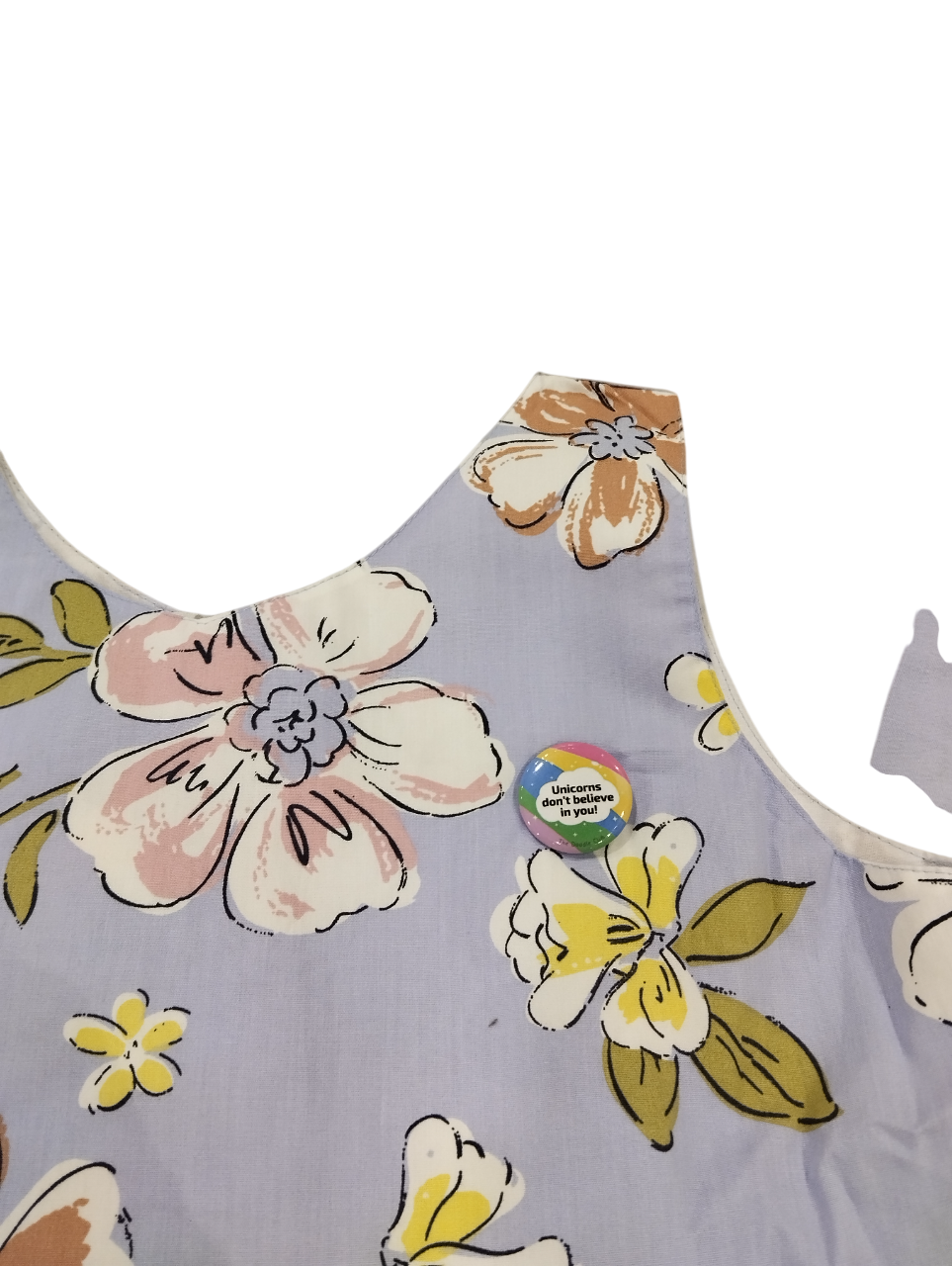 Lavender Floral A-Line Dress with Waist Tie D.20.1350E D.7888 Lavender Floral A-Line Dress with Waist Tie D.20.1350E D.7888
