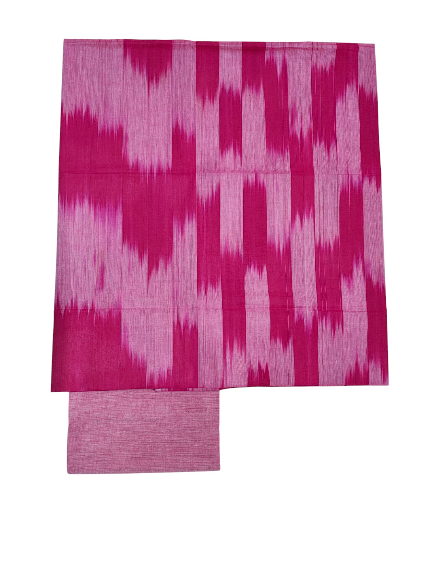 Pink Pochampally Ikkat Cotton Dress Material for women