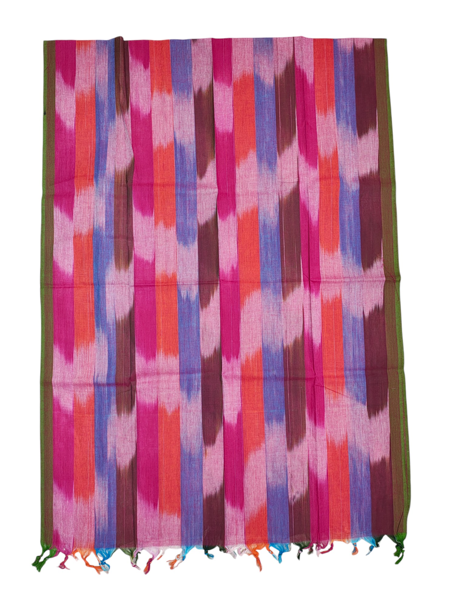 Pink Pochampally Ikkat Cotton Dress Material for women
