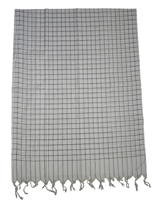 Black& White Ikkat Pure Cotton Dress Material