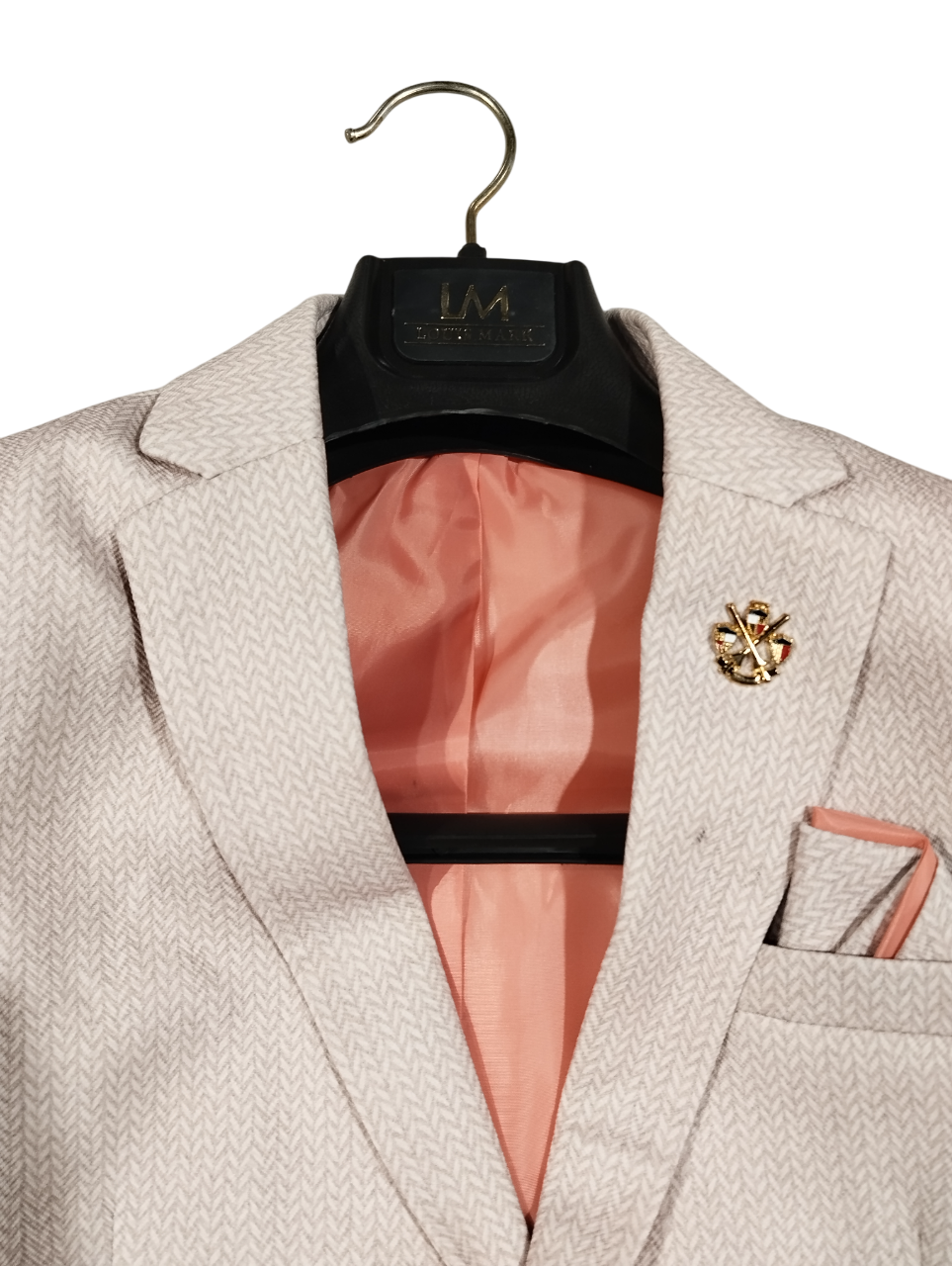 Men's Light Beige Textured Blazer D.BL127 B.1864 Men's Light Beige Textured Blazer D.BL127 B.1864
