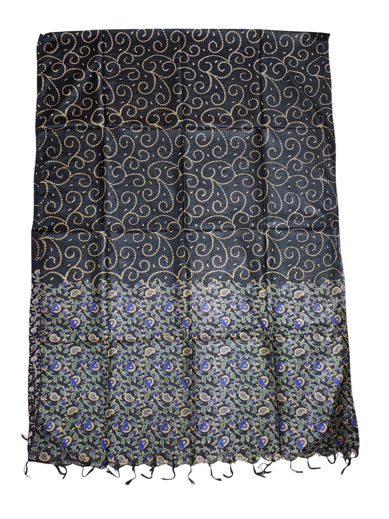 Black Ajrakh Block Print Silk Salwar Suit Set for Women