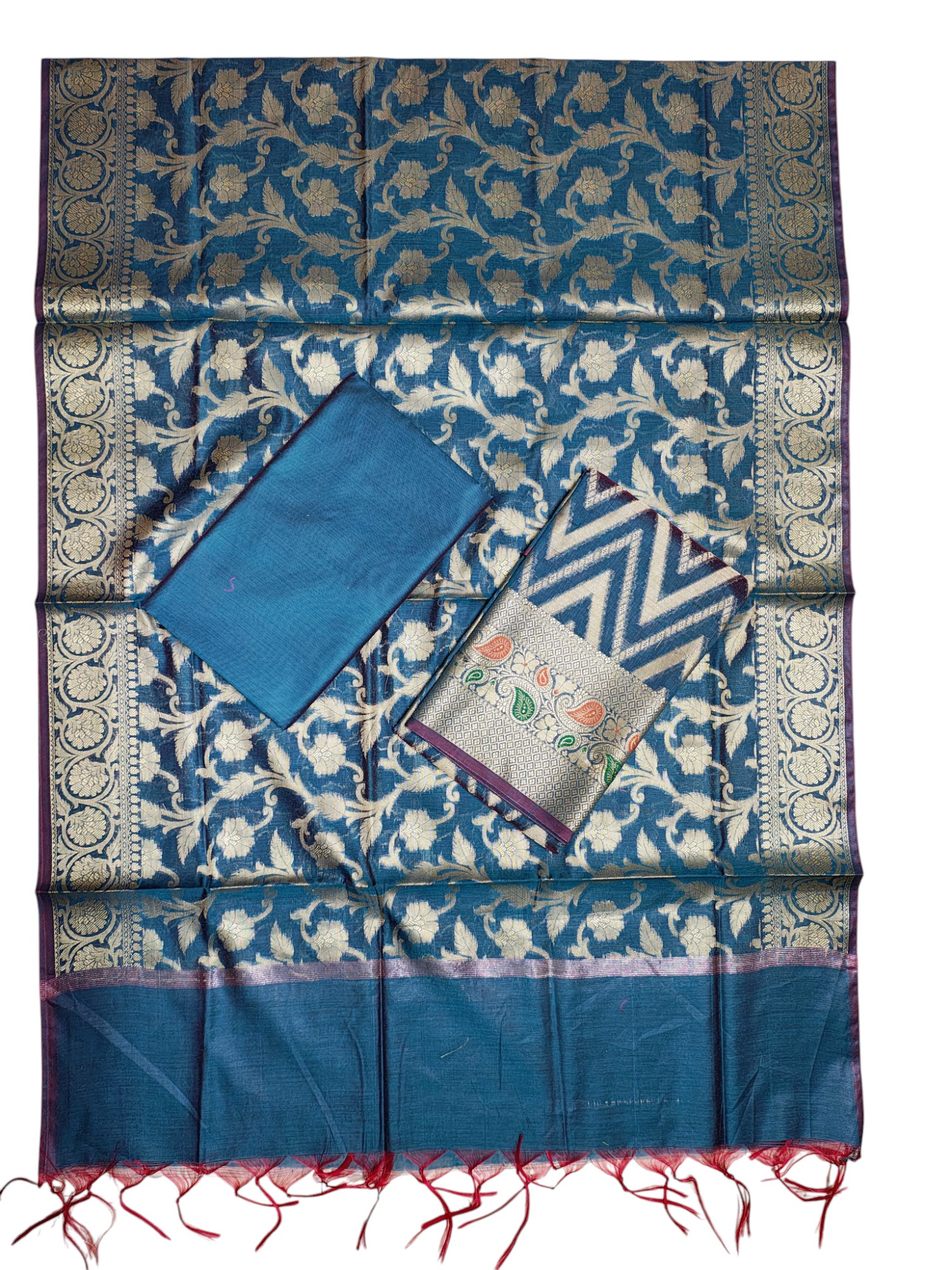 Indigo Banarasi Dress Material for Women
