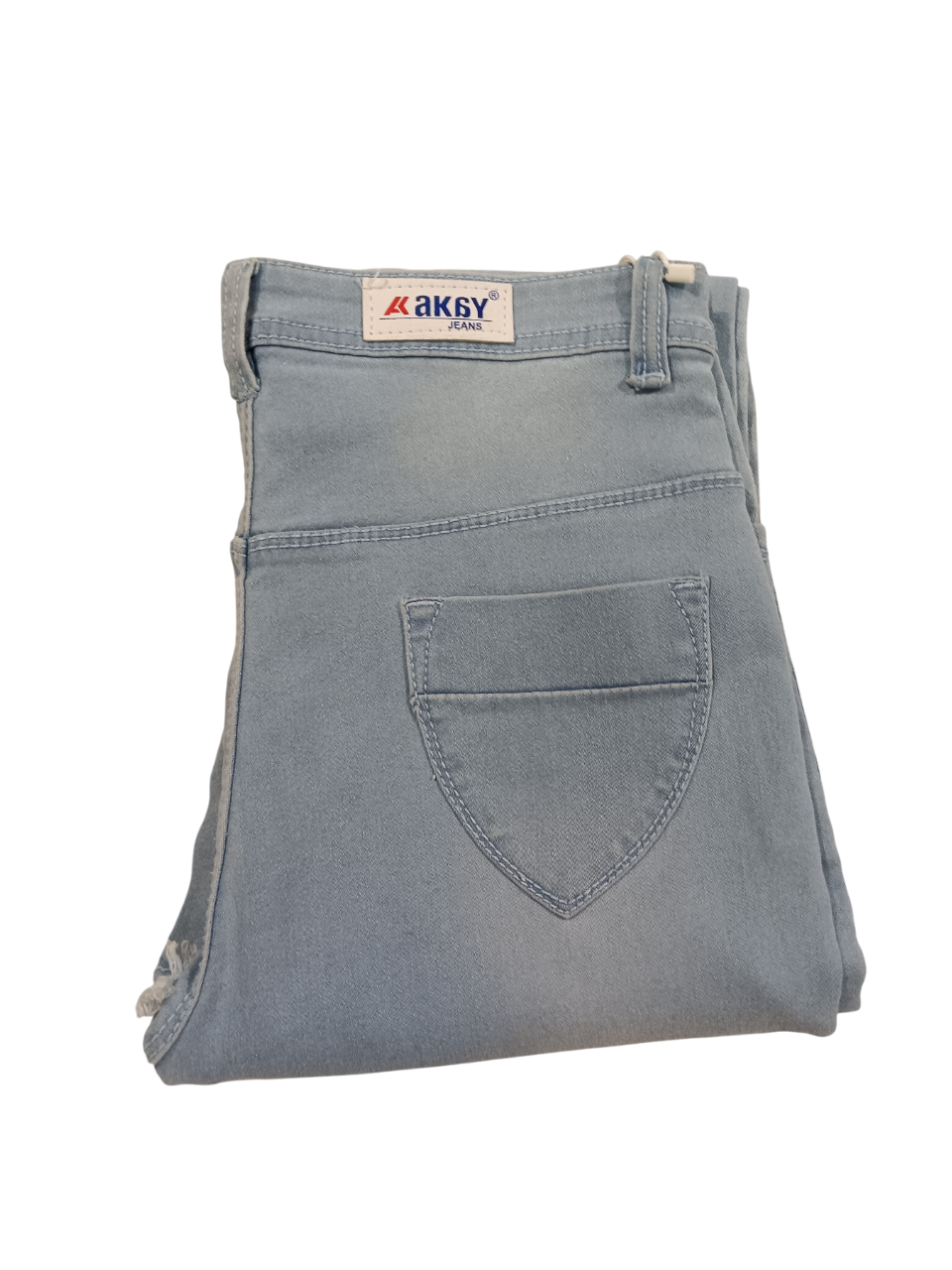 Women’s High-Waist Flared Jeans with Frayed Hem D.9/10
