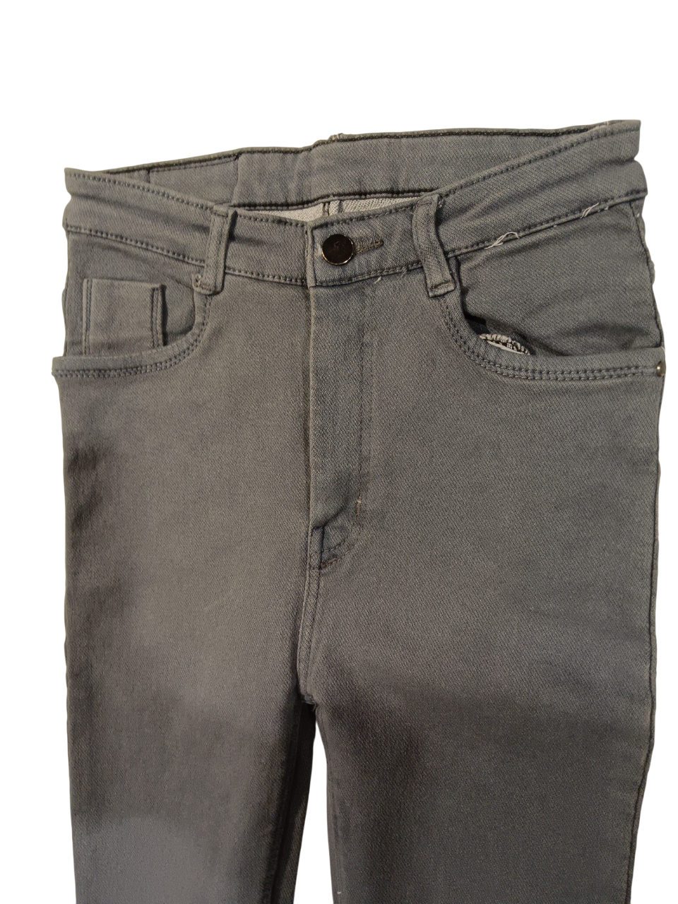 Women’s High-Waist Skinny Fit Jeans – Charcoal Black D.5/4