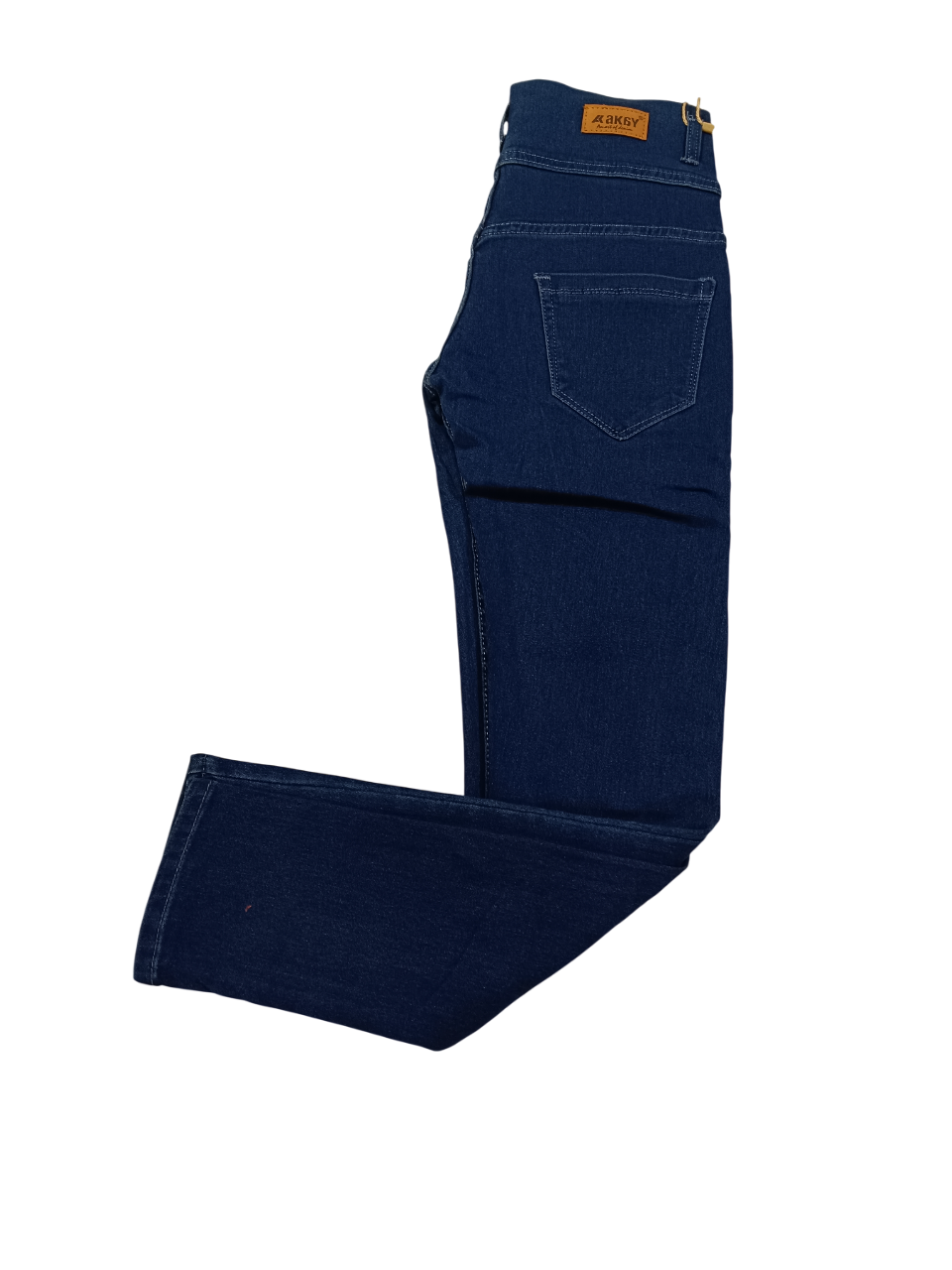 Women’s High-Waist Triple Button Skinny Jeans – Dark Blue D.403