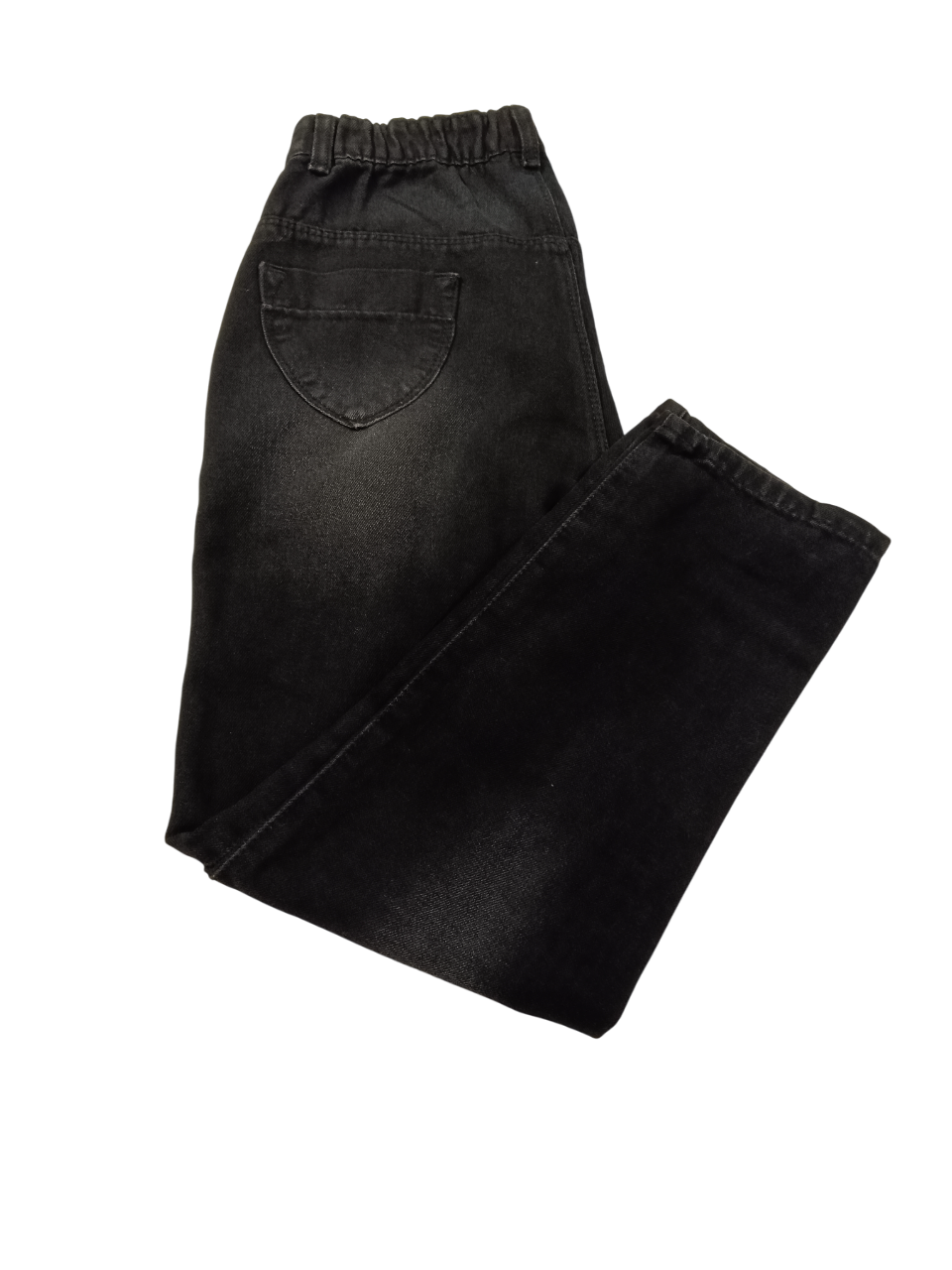 Girls’ Ripped Look Straight Fit Denim Jeans – Available in Black & Blue D.10/10