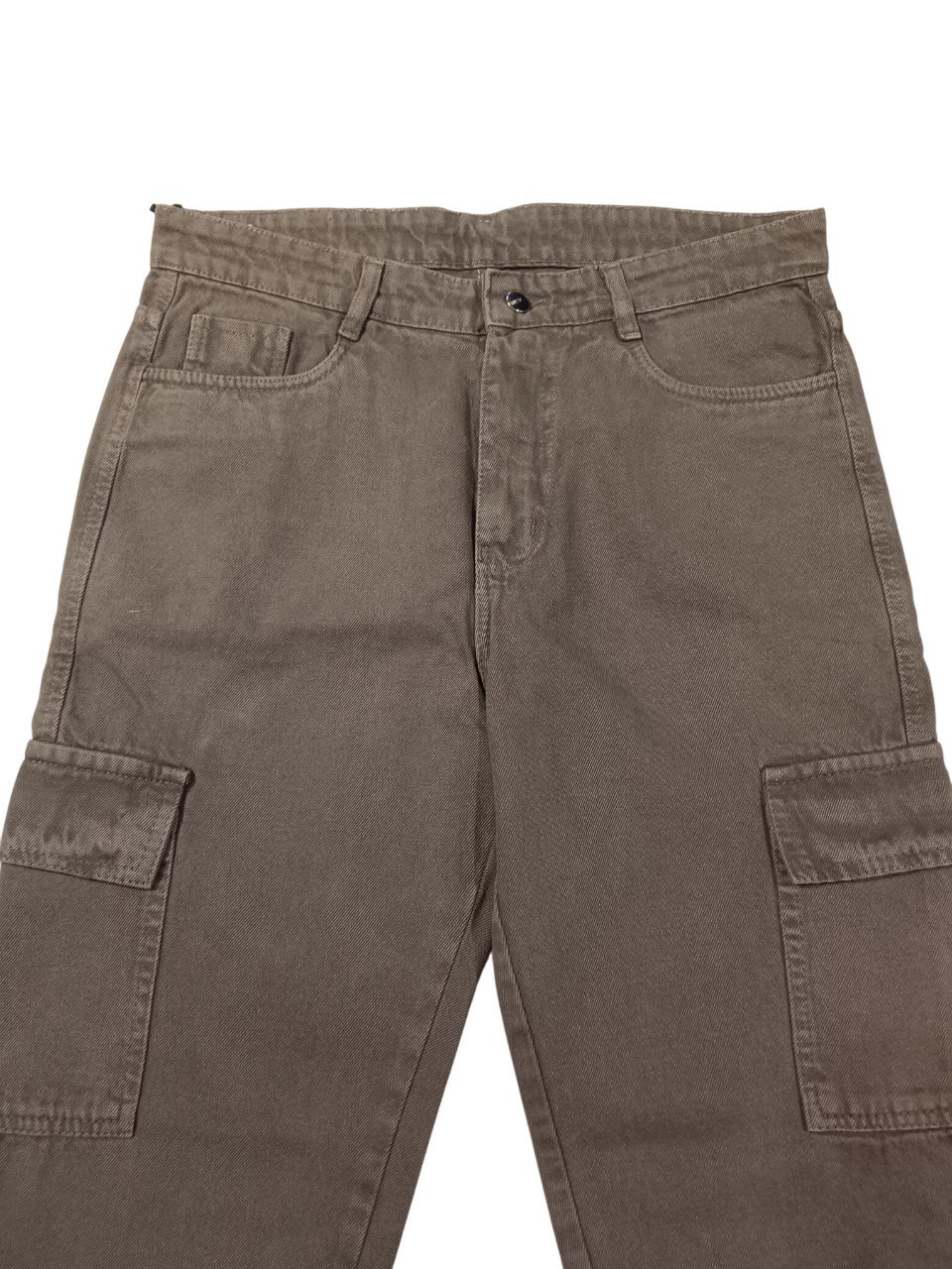 Girls’ Solid Cargo Fit Denim Pants – Available in Grey, Black & Brown D.901