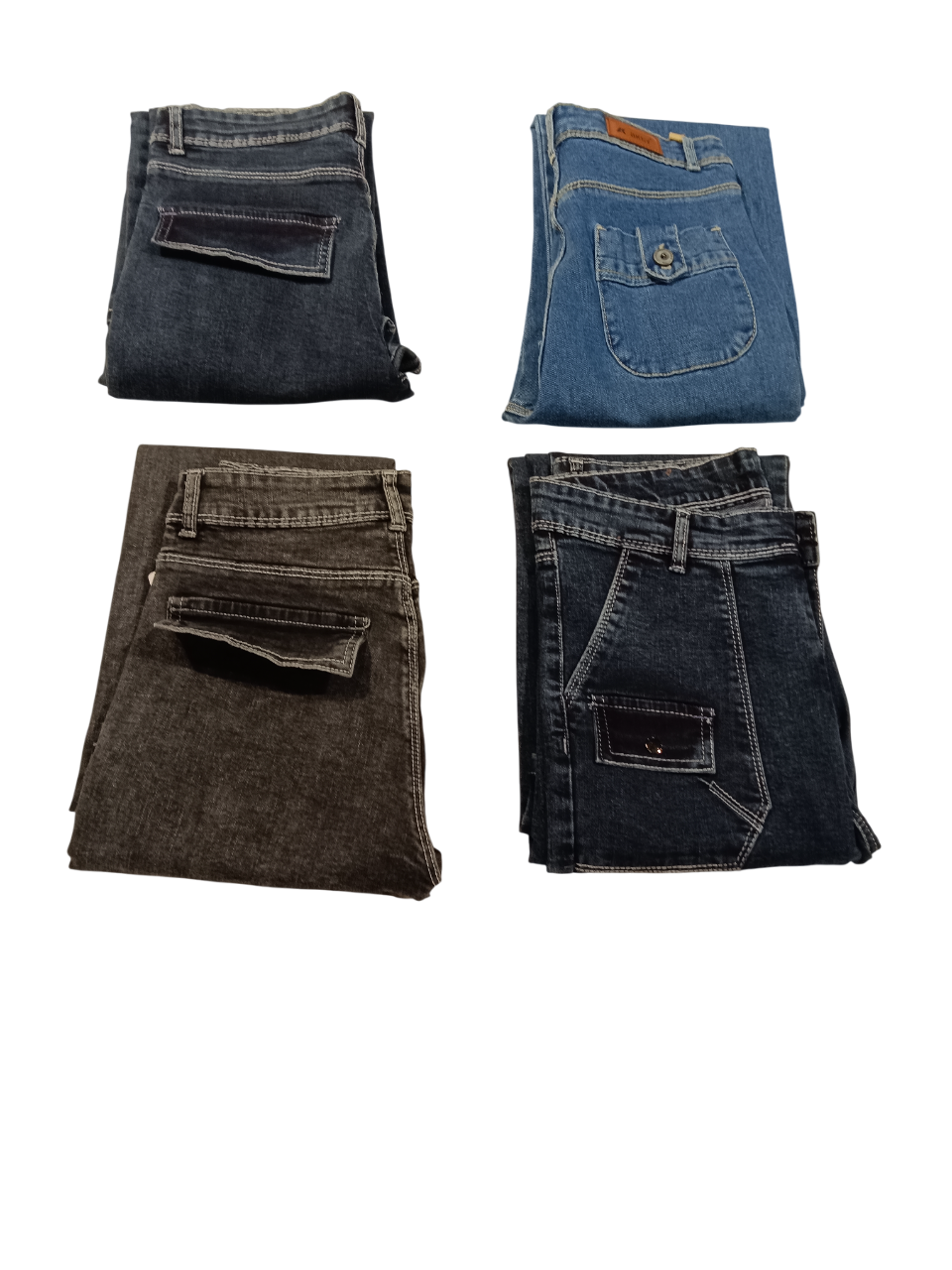 Girls’ Multi-Pocket Cargo Style Denim Jeans D.1128/30/48
