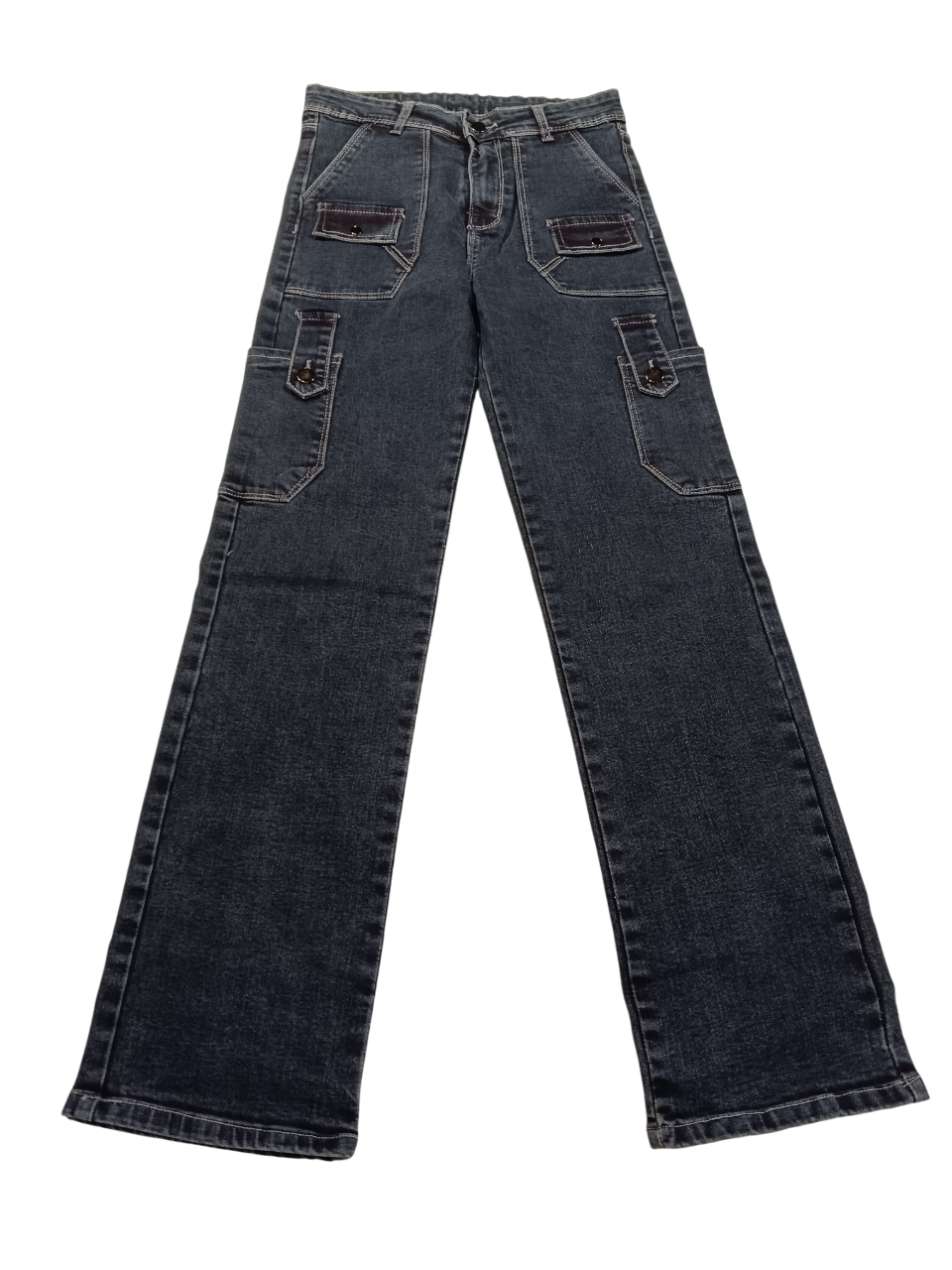 Girls’ Multi-Pocket Cargo Style Denim Jeans D.1128/30/48
