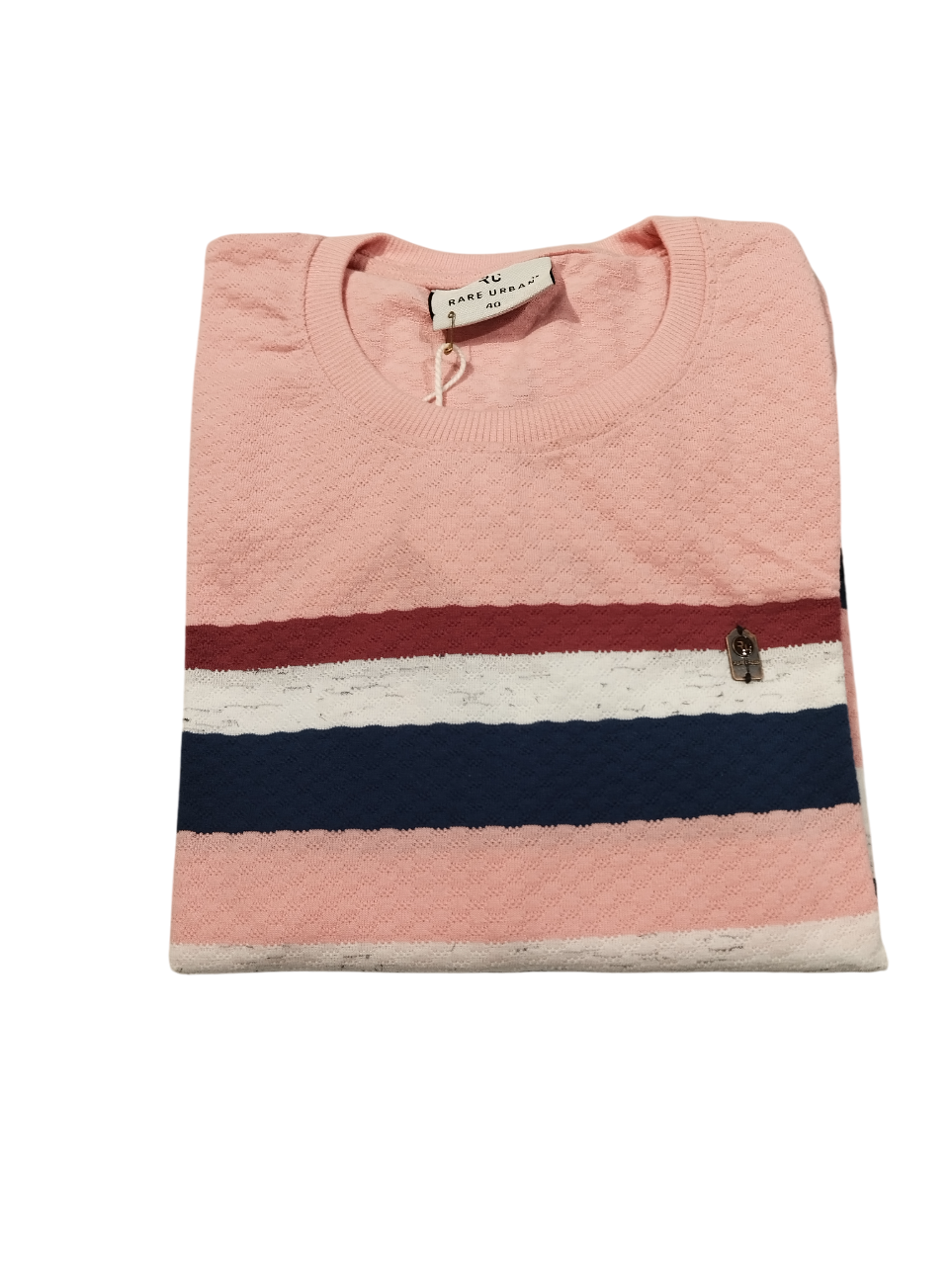 Color Block Round Neck T-Shirts – Textured Casual Wear D.15/16
