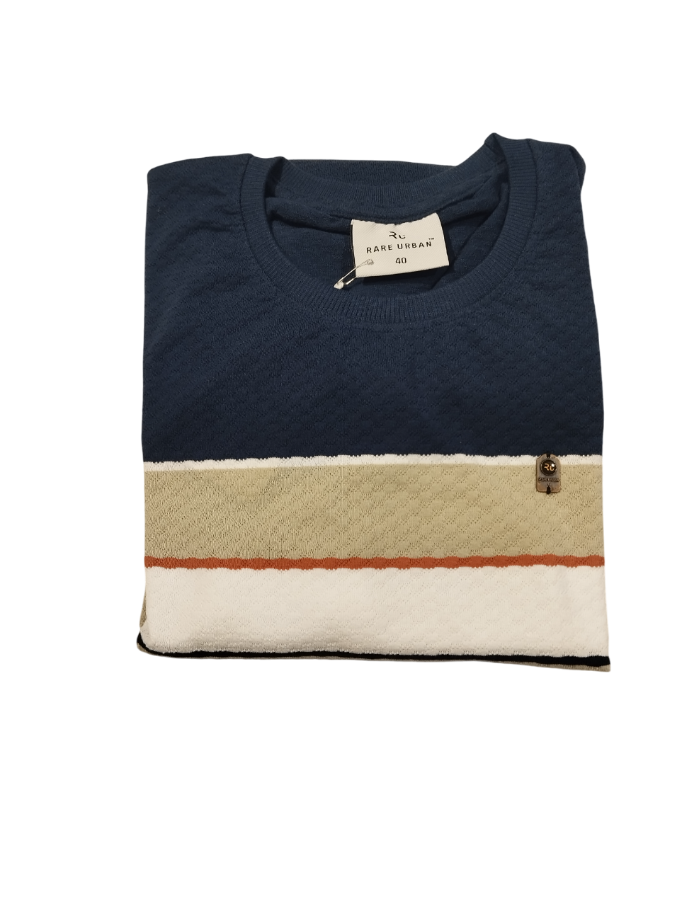 Color Block Round Neck T-Shirts – Textured Casual Wear D.15/16