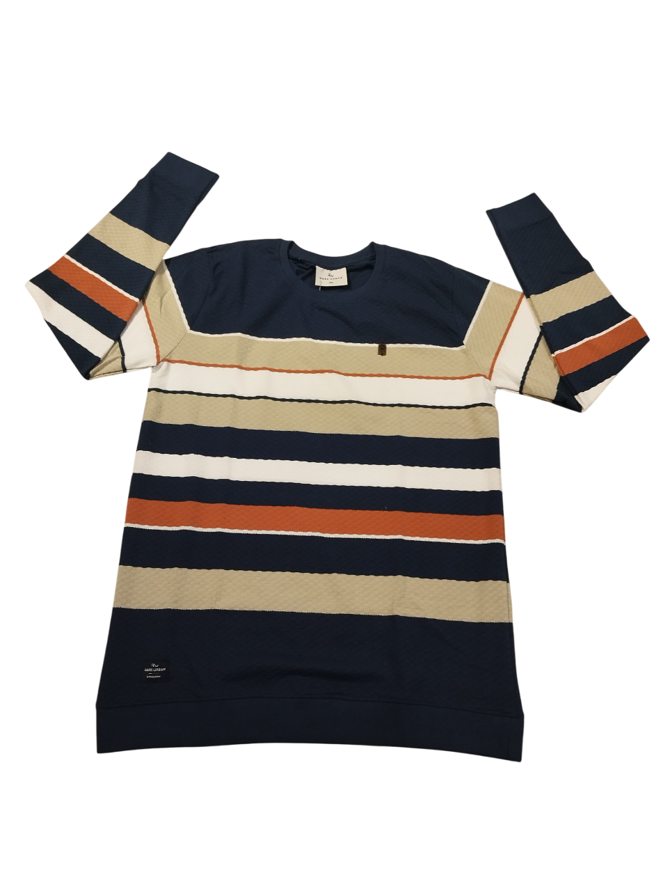 Color Block Round Neck T-Shirts – Textured Casual Wear D.15/16