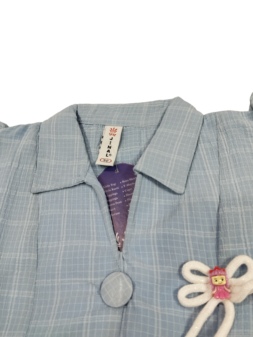 Girls’ Checked Half Sleeve Formal Shirt Top D.21.5827 Girls’ Checked Half Sleeve Formal Shirt Top D.21.5827