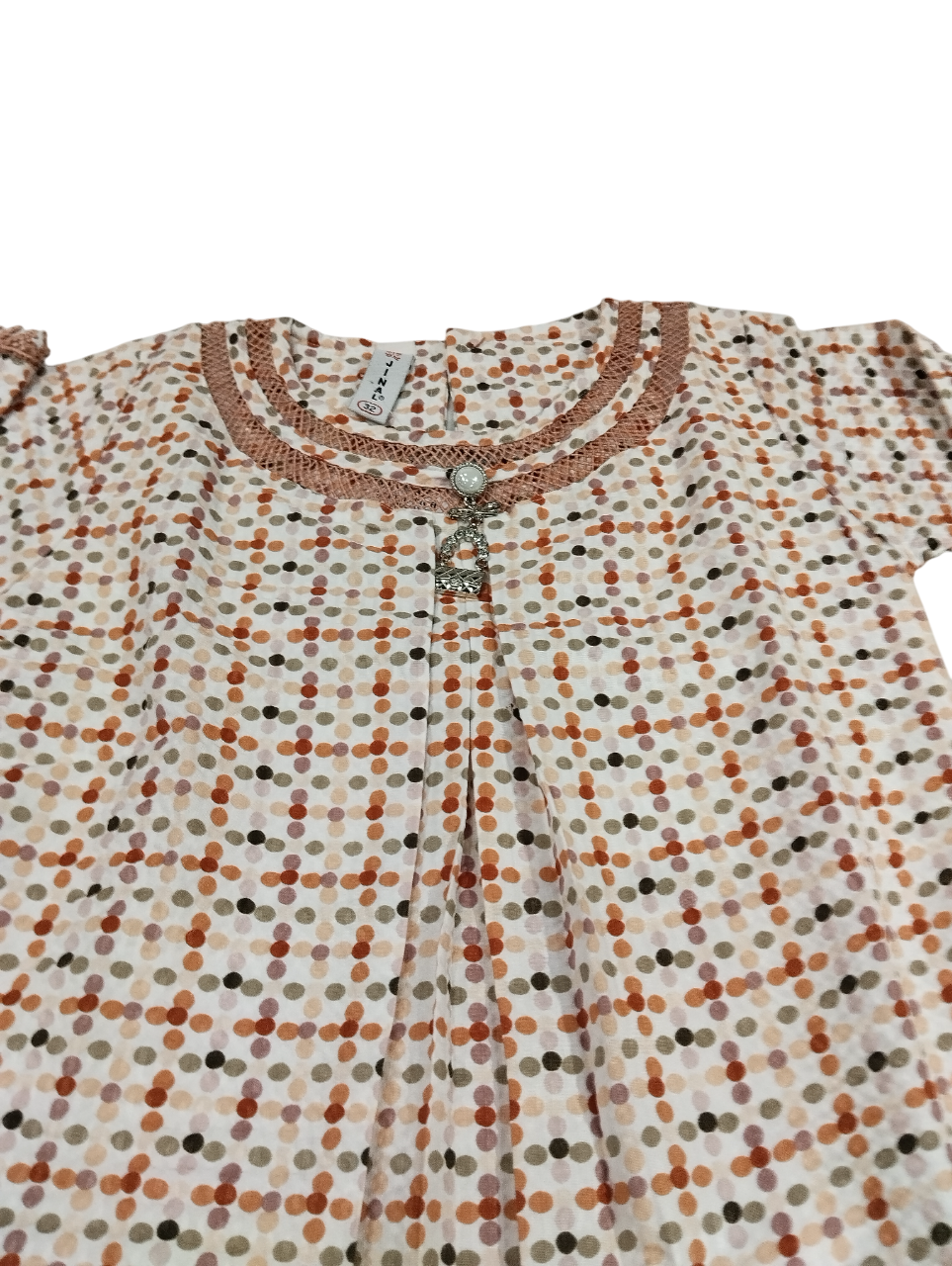 Girls’ Printed A-Line Kurti Top with Decorative Pendant D.24.5947 Girls’ Printed A-Line Kurti Top with Decorative Pendant D.24.5947