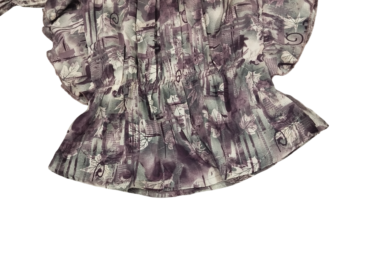 Girls’ Cold Shoulder Pleated Peplum Top  D.12.5615